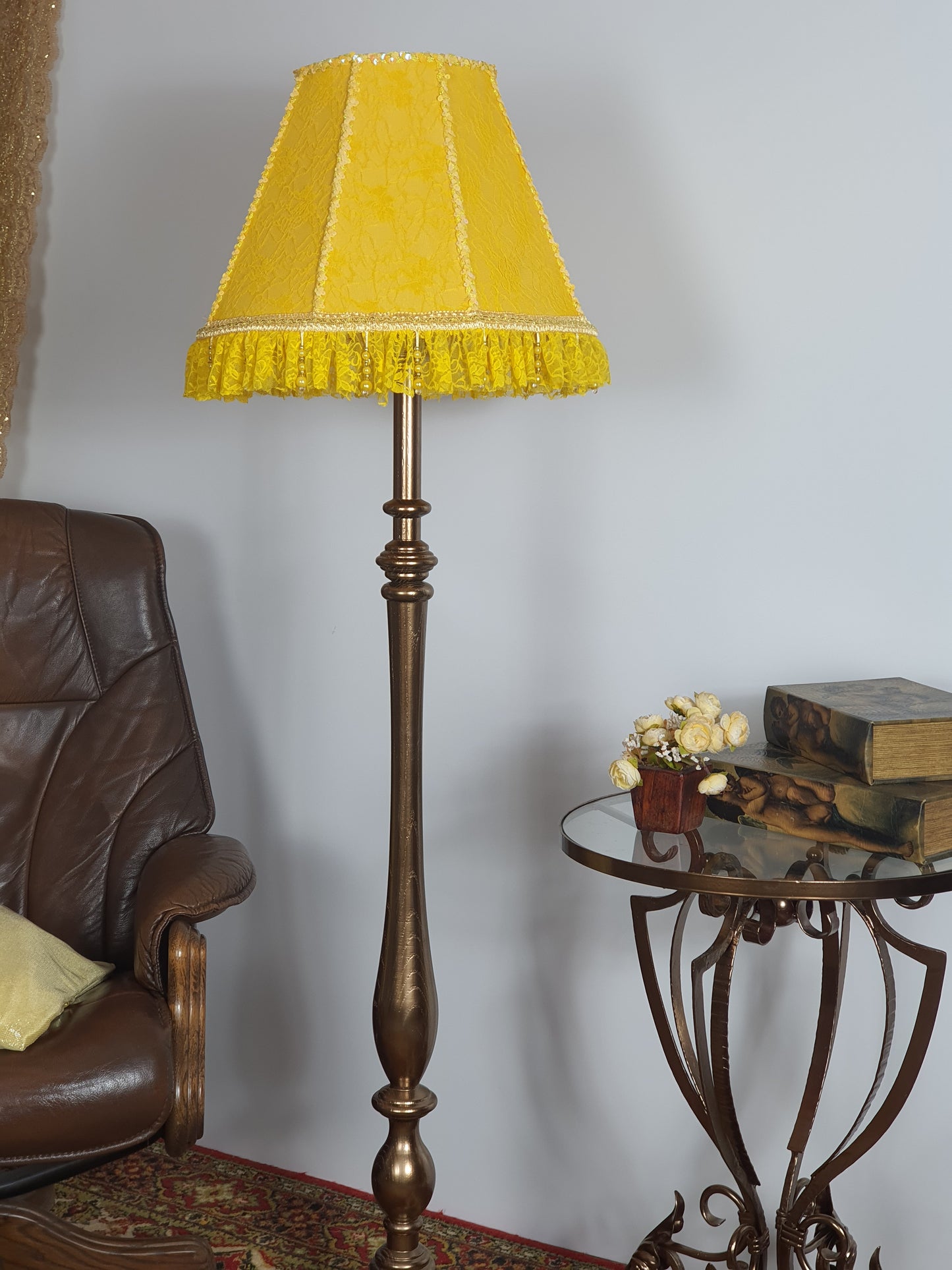Wholesale Lampshade Berlin 14 - bright yellow fabric lampshade