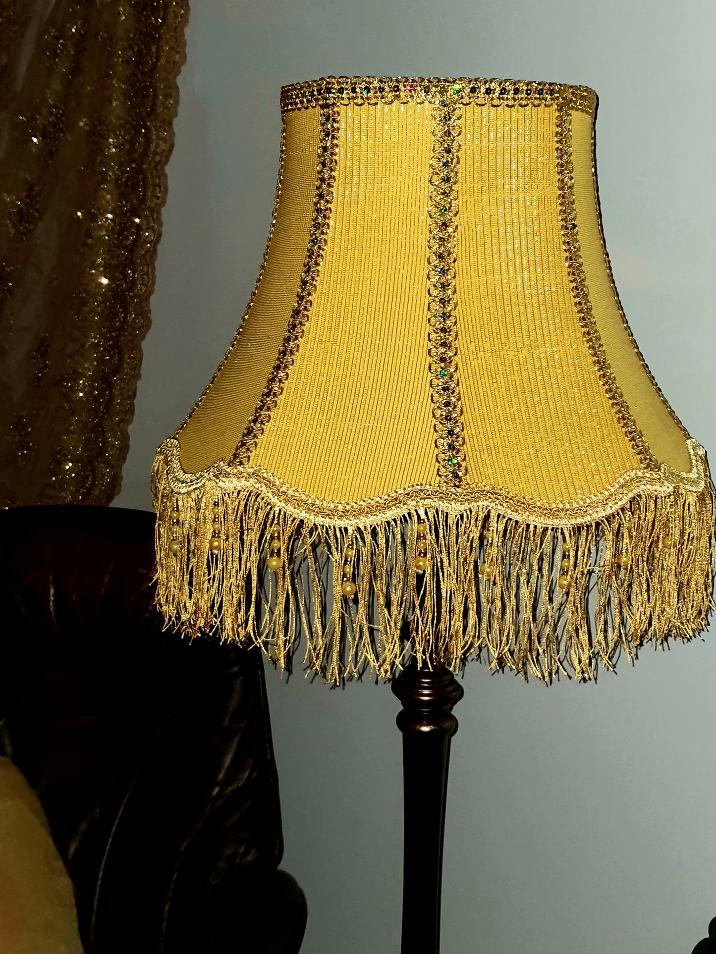 Lampshade New York 01 Vintage yellow lush Victorian lampshade 4701 Product to order!