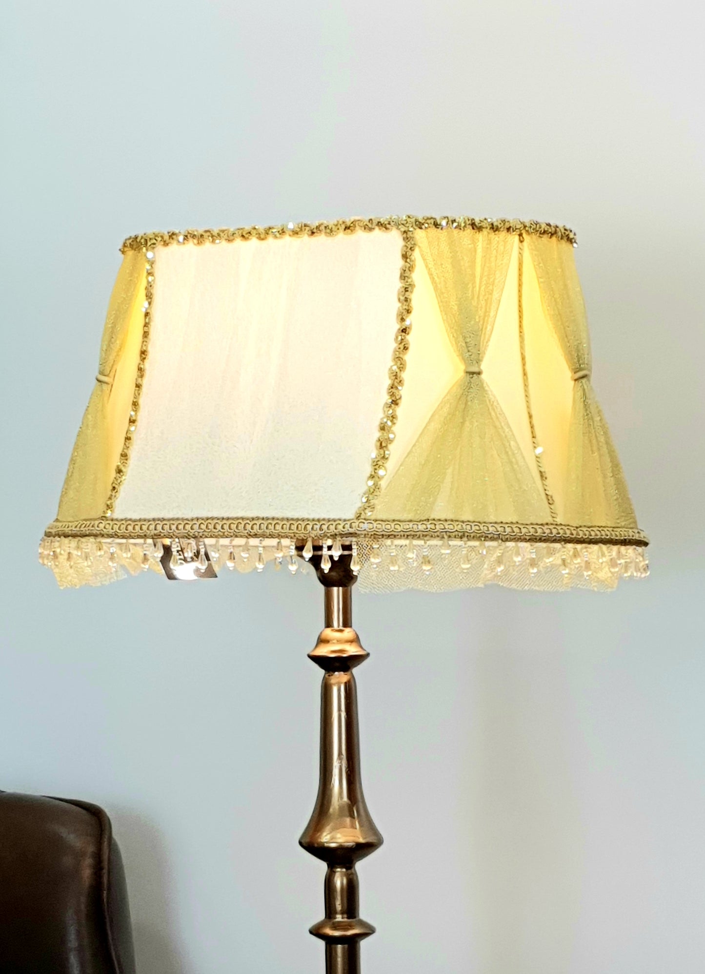 Lampshade. Handmade Designer Victorian Lampshade for Opulent Accent Lamps. 5302