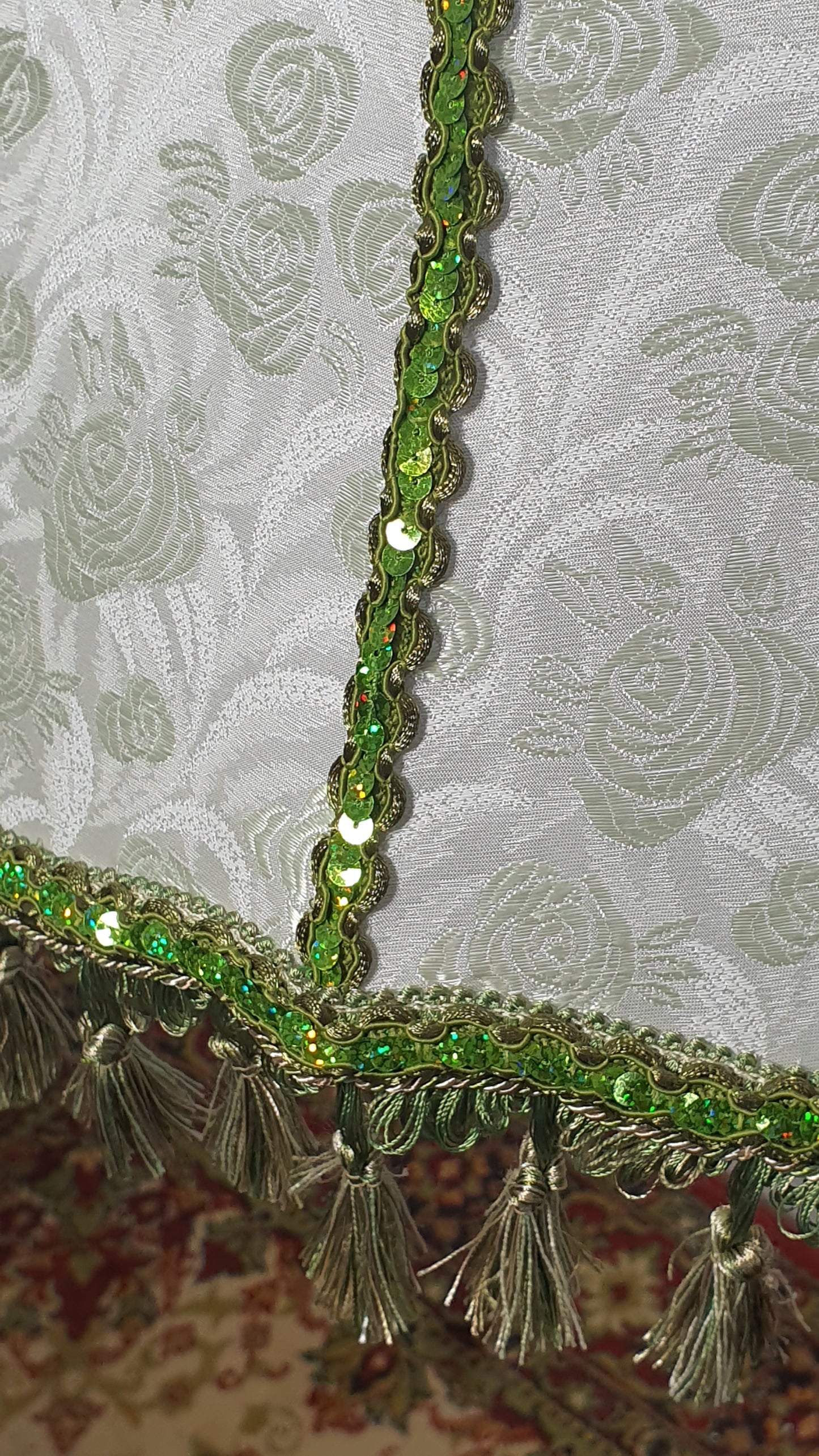 Lampshade, fabric lampshade. Floral Splendor: Handcrafted Victorian Lampshade. 4702