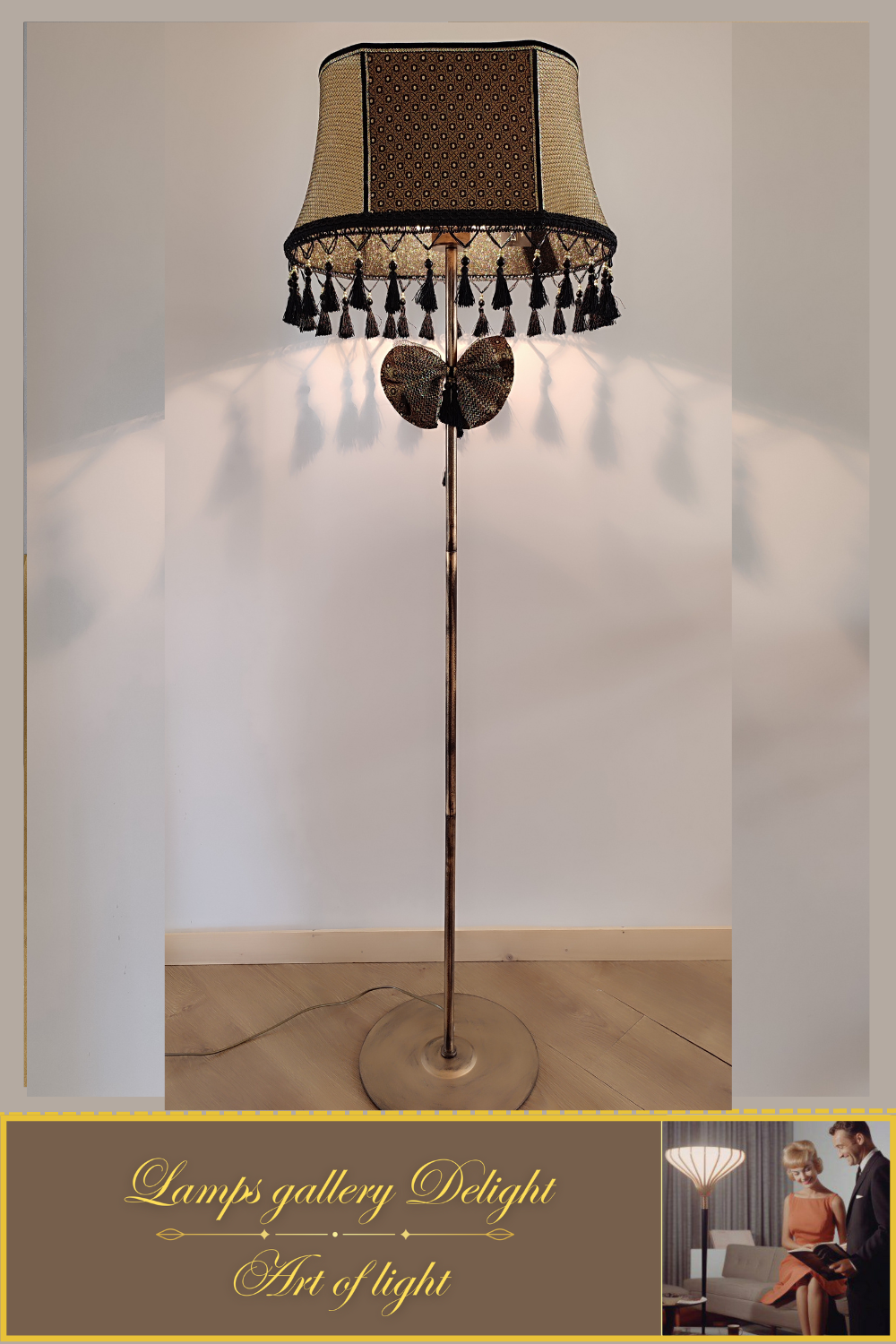 Floor lamp, Art Deco lamp, Vintage Floor Lamp. 5305
