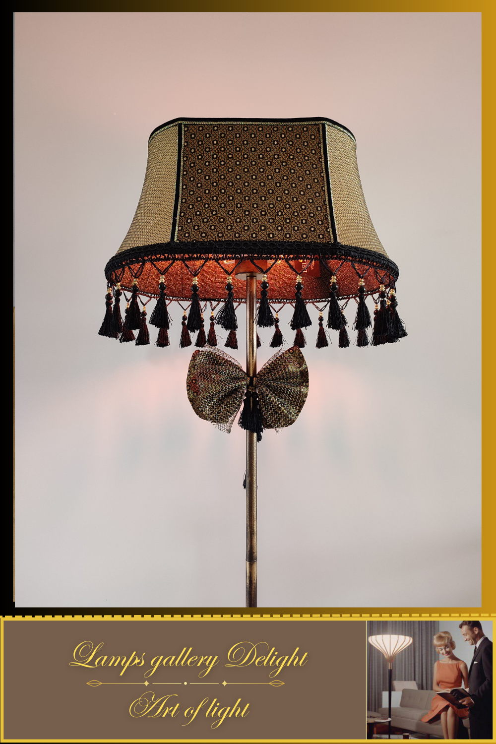 Floor lamp, Art Deco lamp, Vintage Floor Lamp. 5305