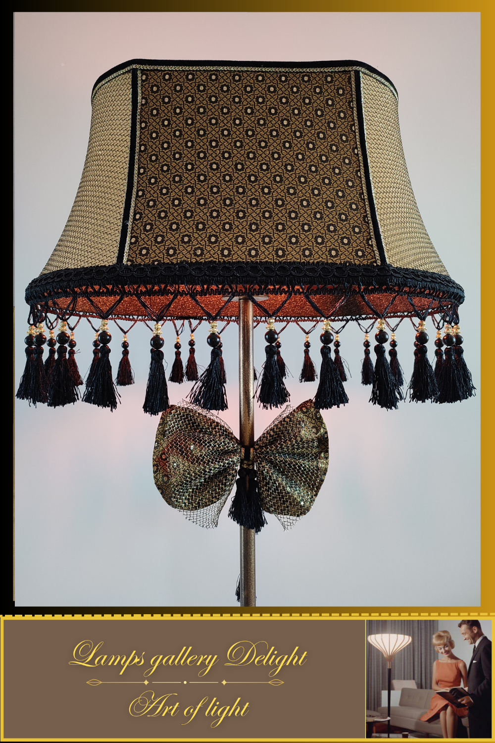Floor lamp, Art Deco lamp, Vintage Floor Lamp. 5305