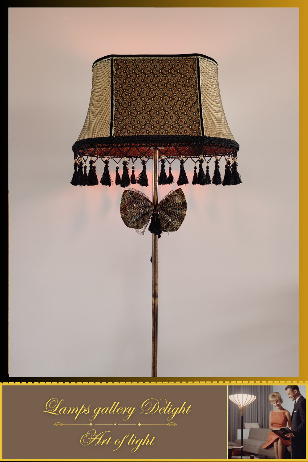 Floor lamp, Art Deco lamp, Vintage Floor Lamp. 5305