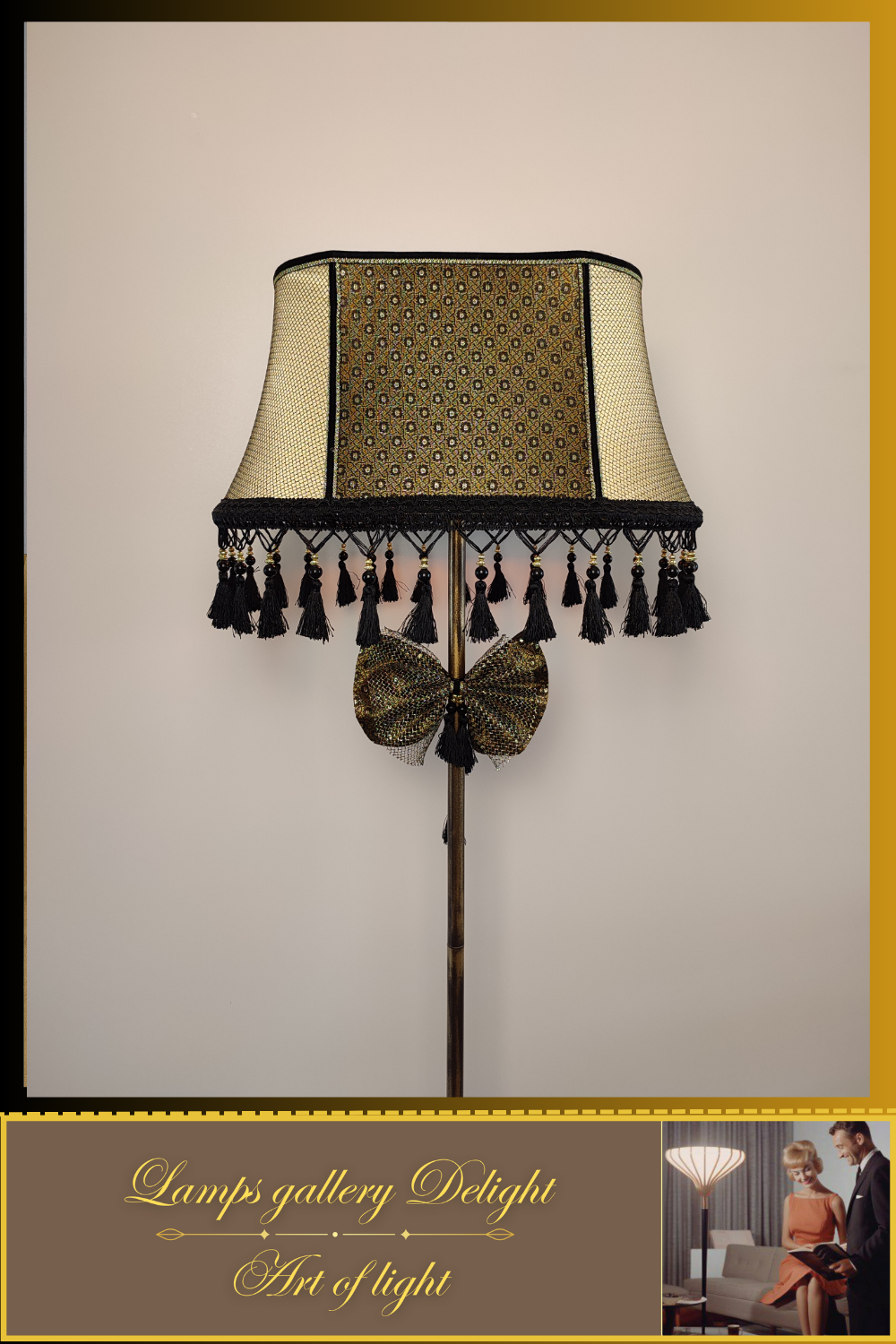Floor lamp, Art Deco lamp, Vintage Floor Lamp. 5305