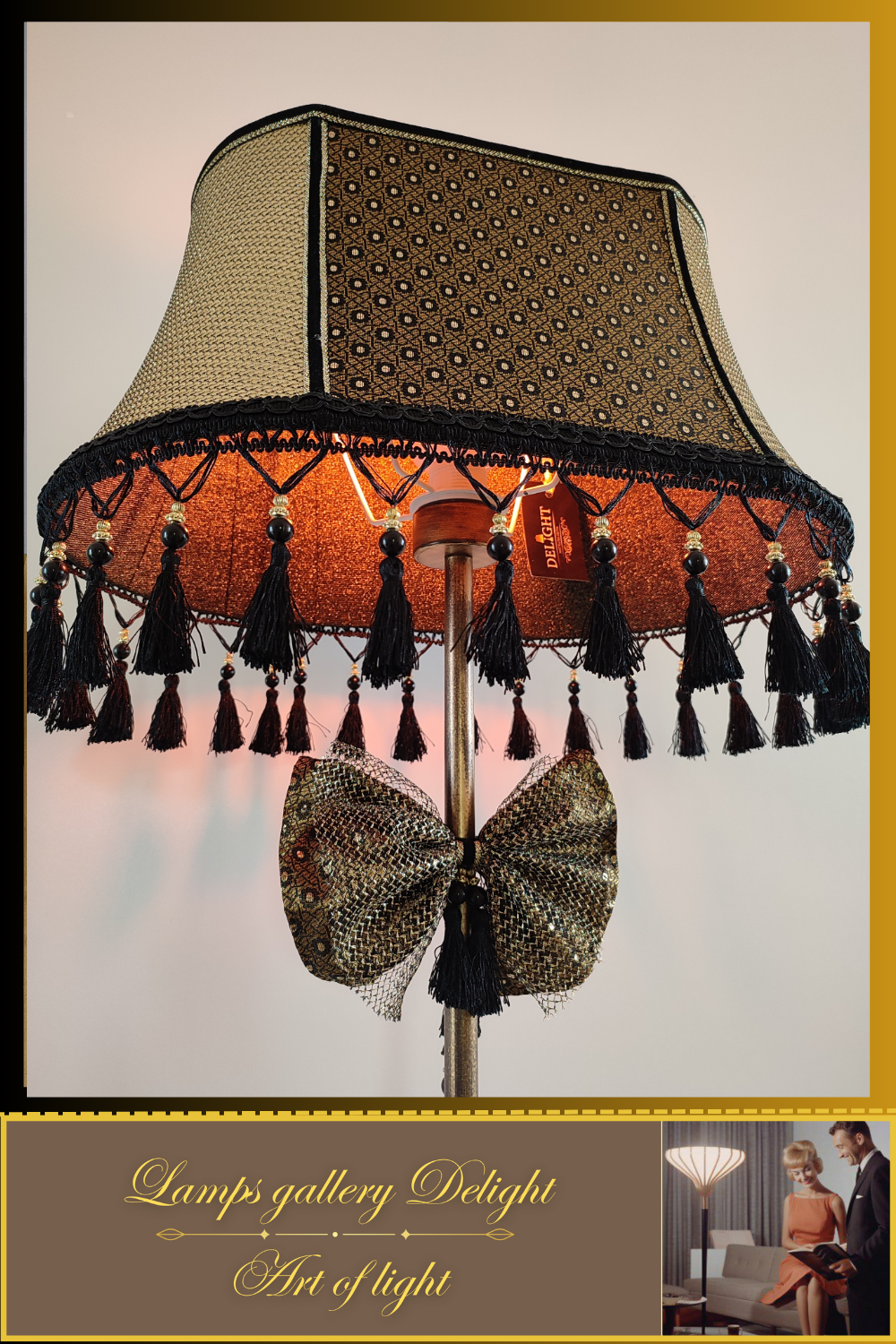 Floor lamp, Art Deco lamp, Vintage Floor Lamp. 5305