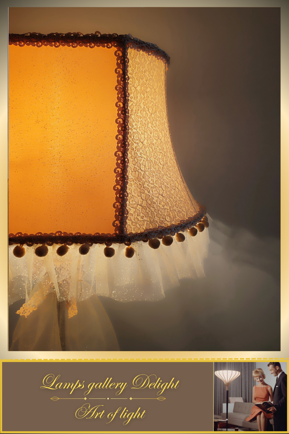 Floor lamp. Victorian style. Girlish pink and peach floor lamp, a gift for a girl. 5307