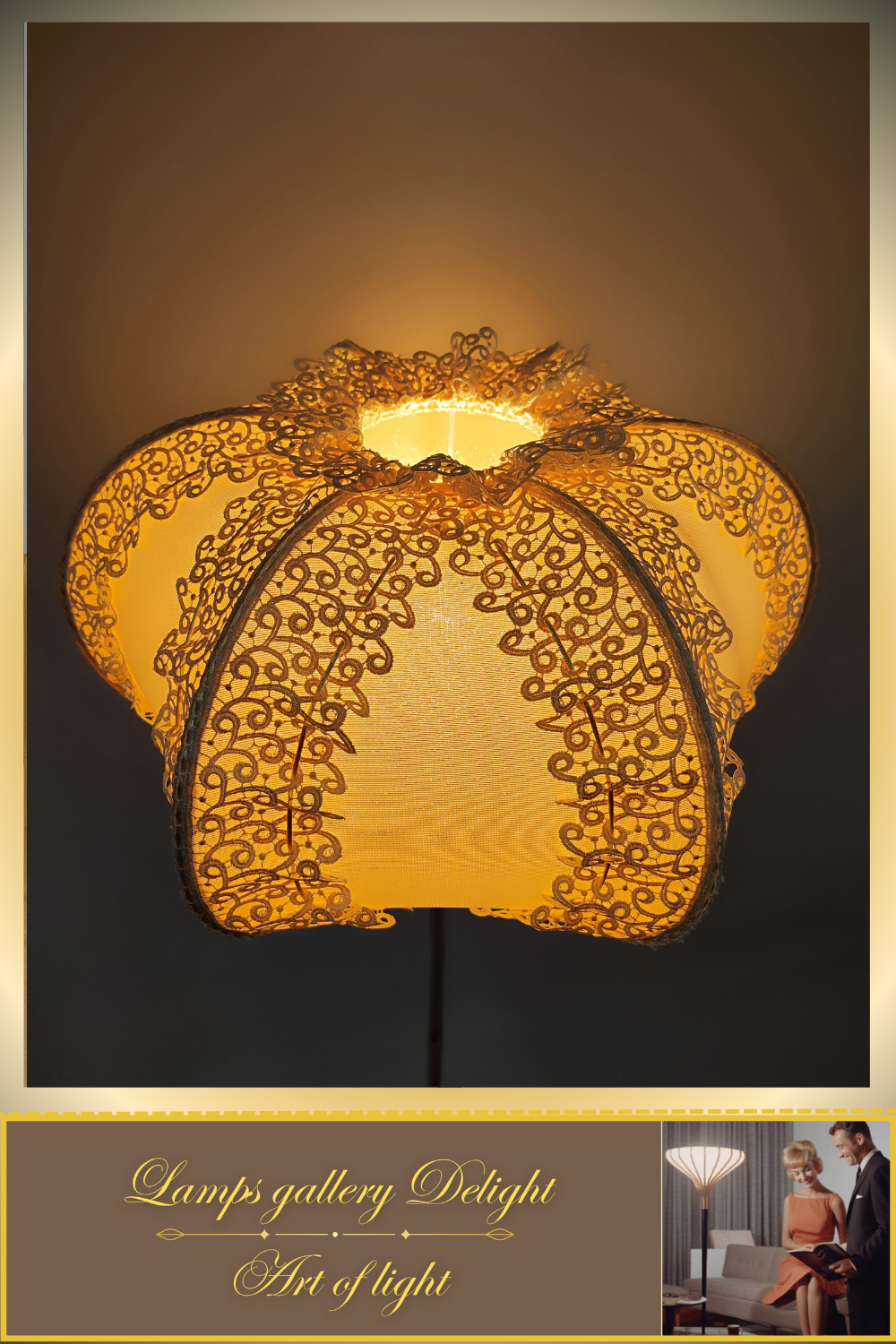 Floor lamp, pink lamp, art deco lamp, Unique lamp, fabric lampshade, handmade! 100101