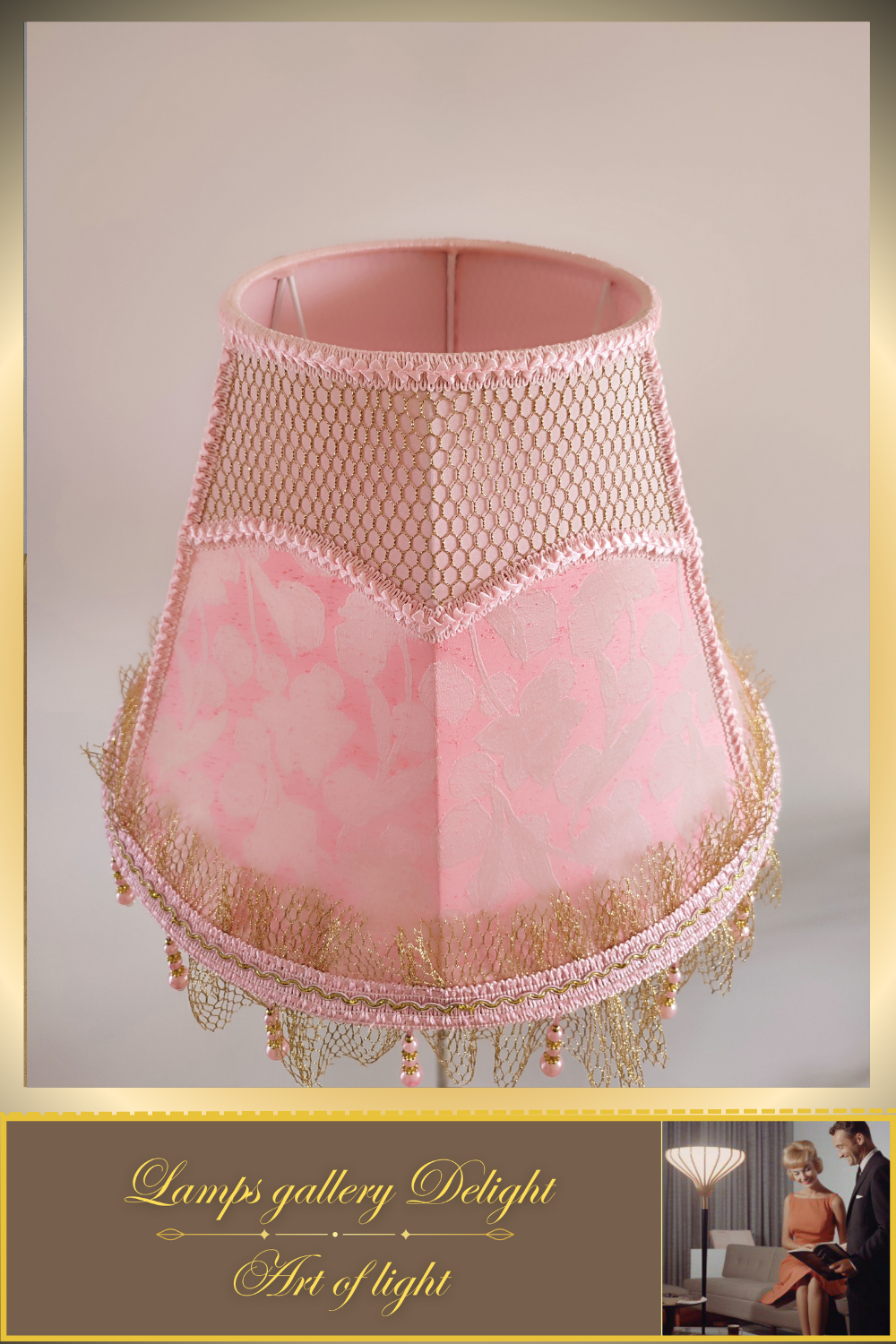 Floor lamp, pink lamp, Victorian floor lamp, fairy lamp, fabric shade, handmade! 3607