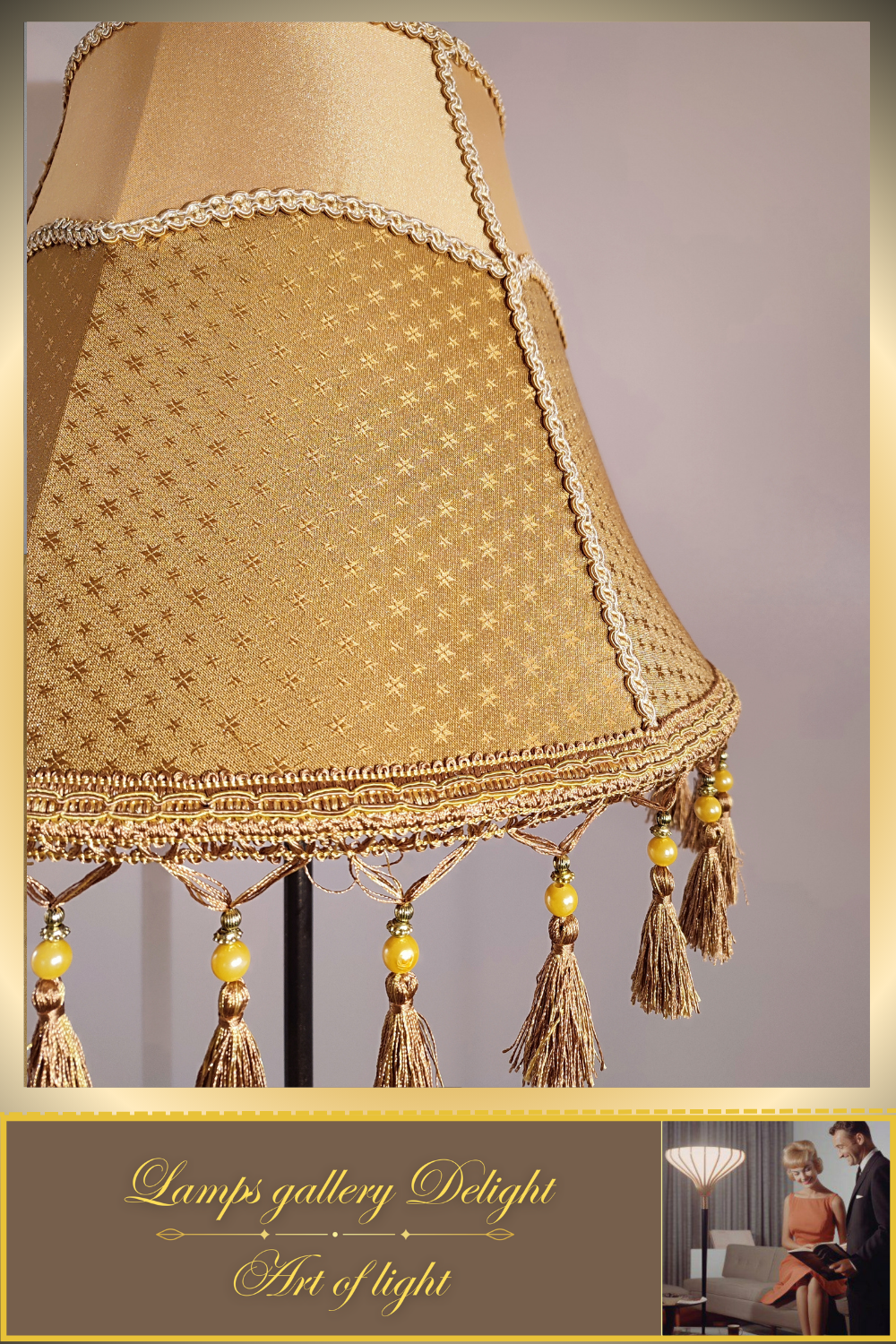Floor lamp, Vintage Floor Lamp, Victorian floor lamp, fabric shade, handmade! 3603