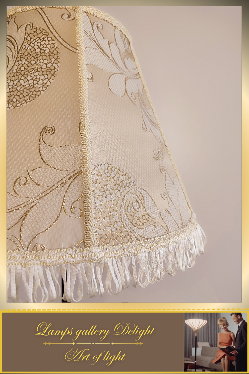 Floor lamp, Victorian style floor lamp, beige lamp, fabric shade, vintage floor lamp, handmade! 380801