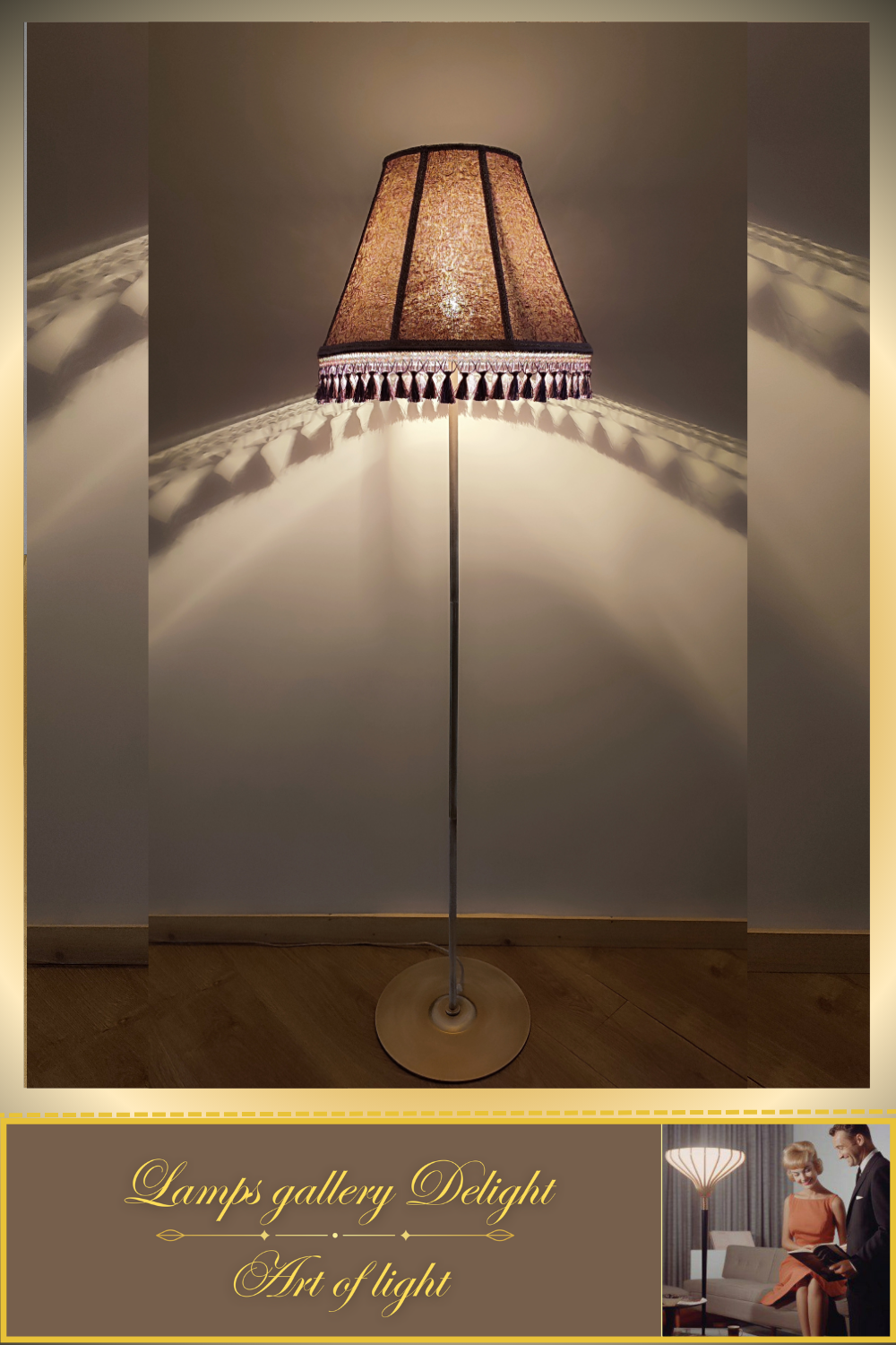 Floor lamp, Victorian style floor lamp, lilac lamp, Vintage Floor Lamp, unique lamp, handmade! 111001