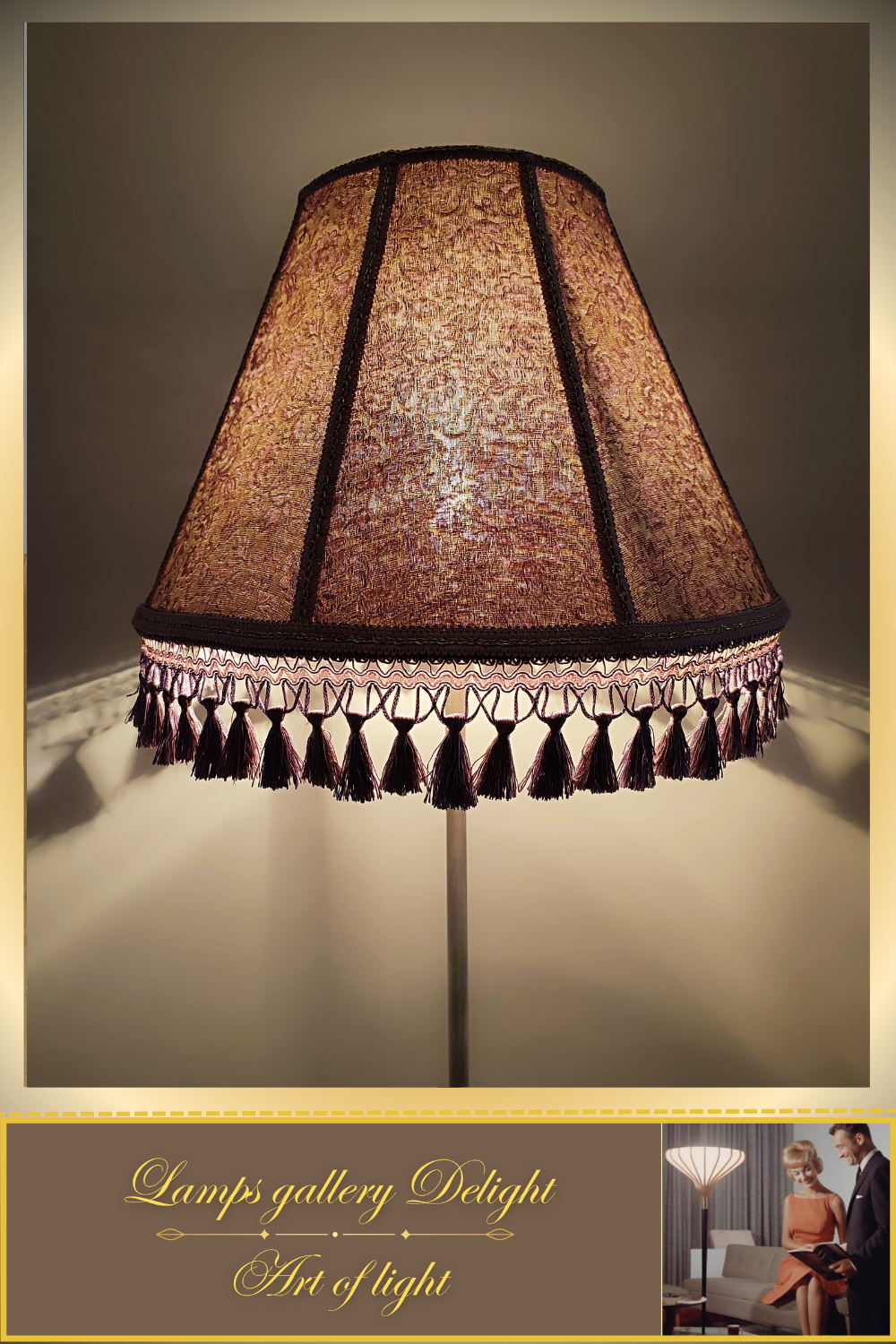 Floor lamp, Victorian style floor lamp, lilac lamp, Vintage Floor Lamp, unique lamp, handmade! 111001