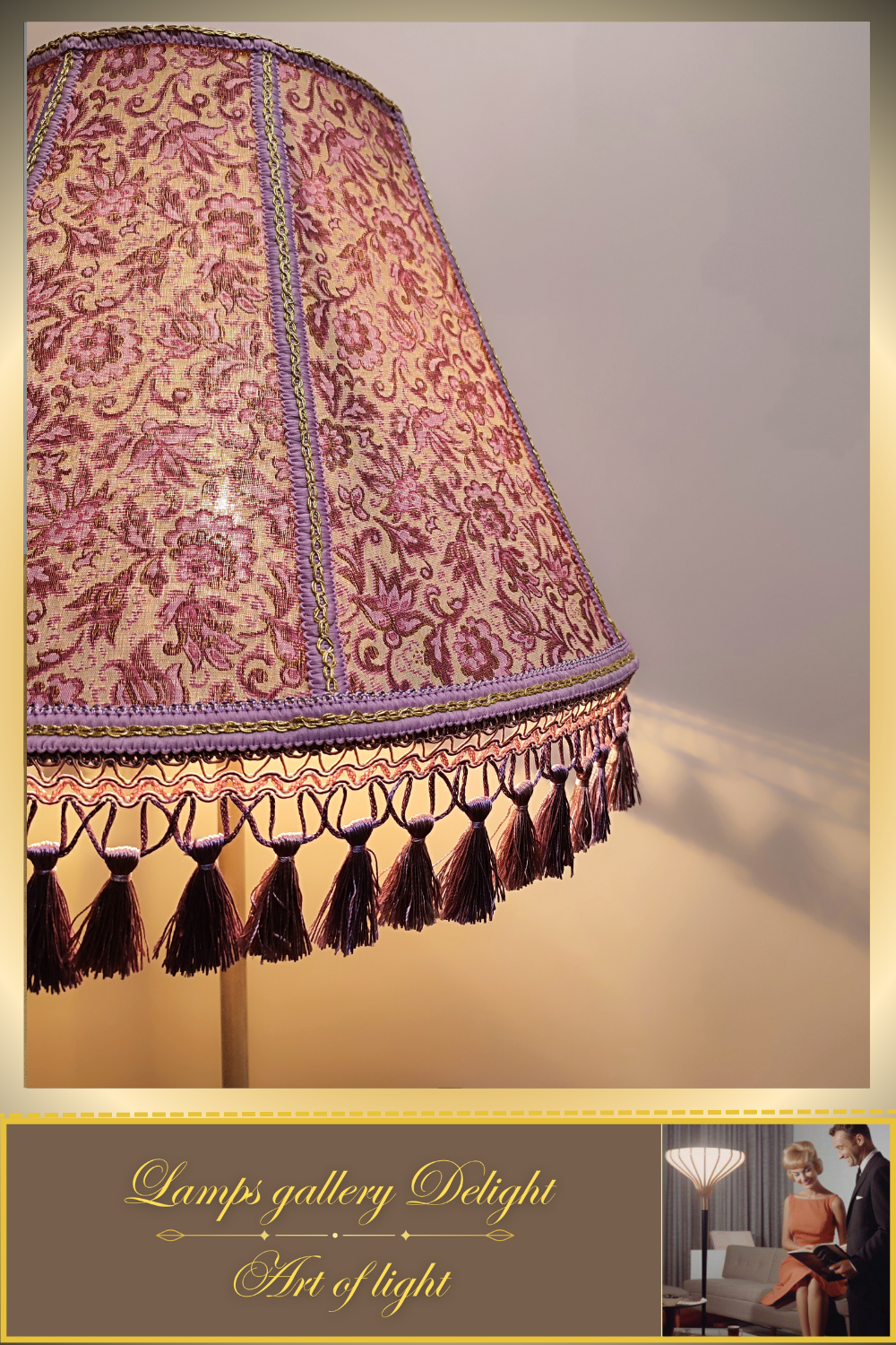 Floor lamp, Victorian style floor lamp, lilac lamp, Vintage Floor Lamp, unique lamp, handmade! 111001