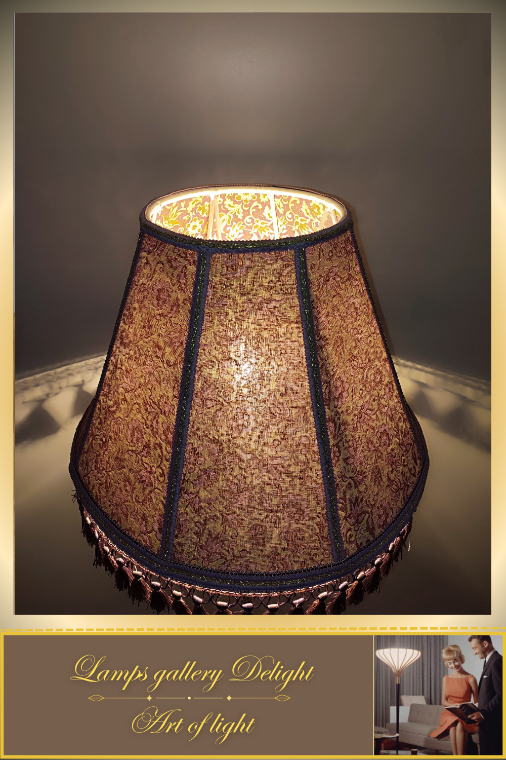 Floor lamp, Victorian style floor lamp, lilac lamp, Vintage Floor Lamp, unique lamp, handmade! 111001