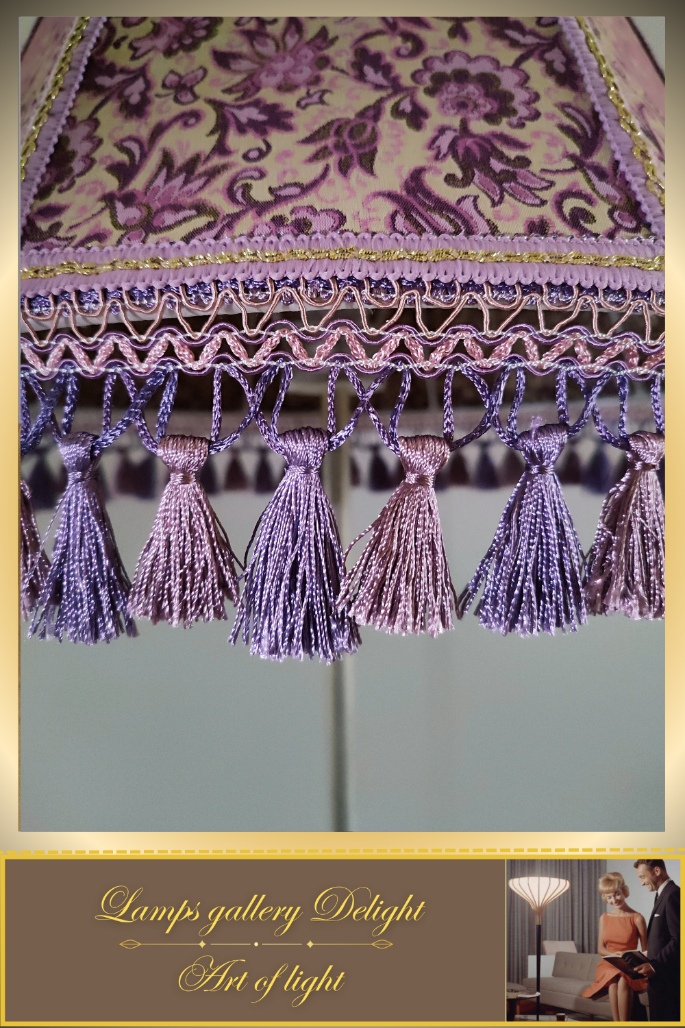Floor lamp, Victorian style floor lamp, lilac lamp, Vintage Floor Lamp, unique lamp, handmade! 111001