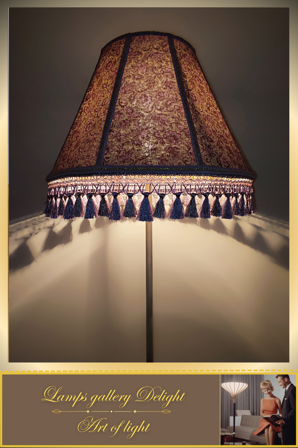 Floor lamp, Victorian style floor lamp, lilac lamp, Vintage Floor Lamp, unique lamp, handmade! 111001