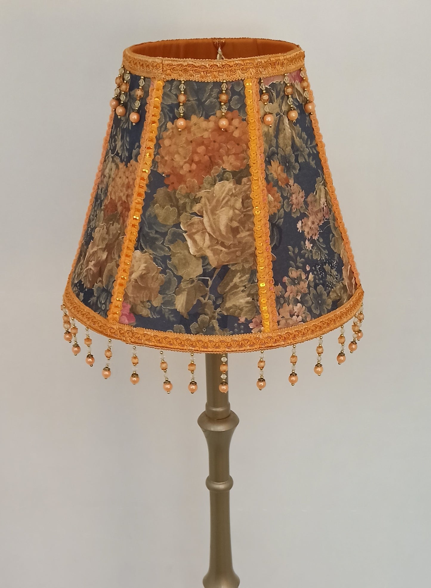 Flower lampshade - handmade patterned lampshade for a large flower lamp. 0202