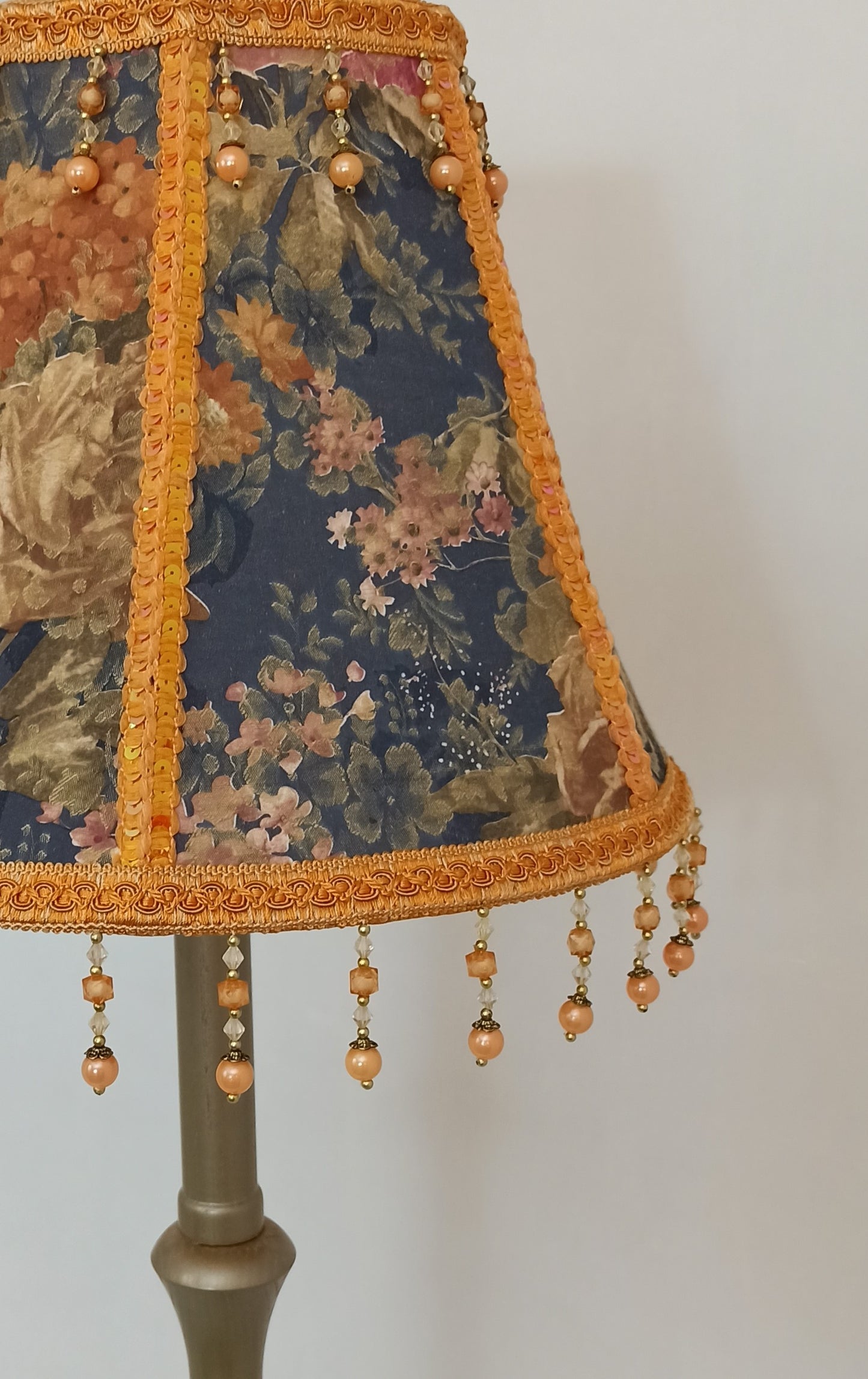 Flower lampshade - handmade patterned lampshade for a large flower lamp. 0202