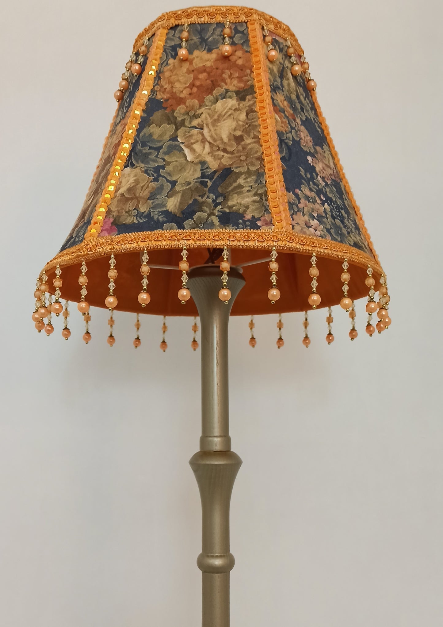 Flower lampshade - handmade patterned lampshade for a large flower lamp. 0202