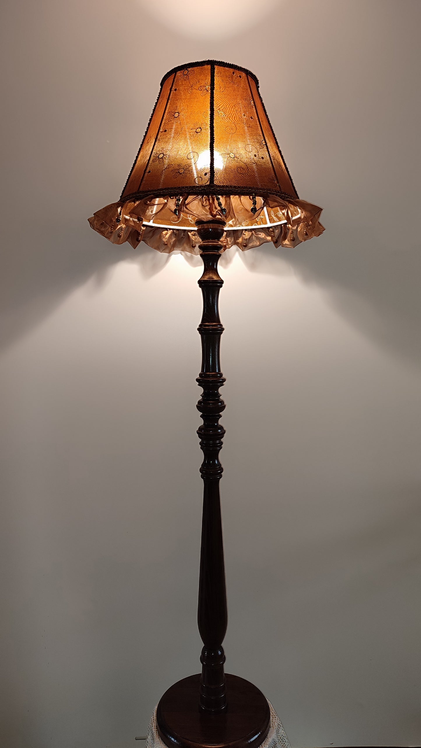 Lamp floor, unique lamp, Brown Vintage Floor Lamp, handmade home lamp, art deco lamp. 1107