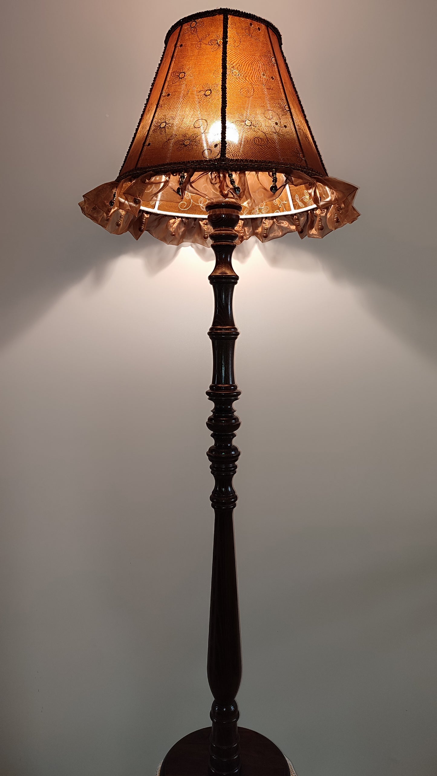 Lamp floor, unique lamp, Brown Vintage Floor Lamp, handmade home lamp, art deco lamp. 1107