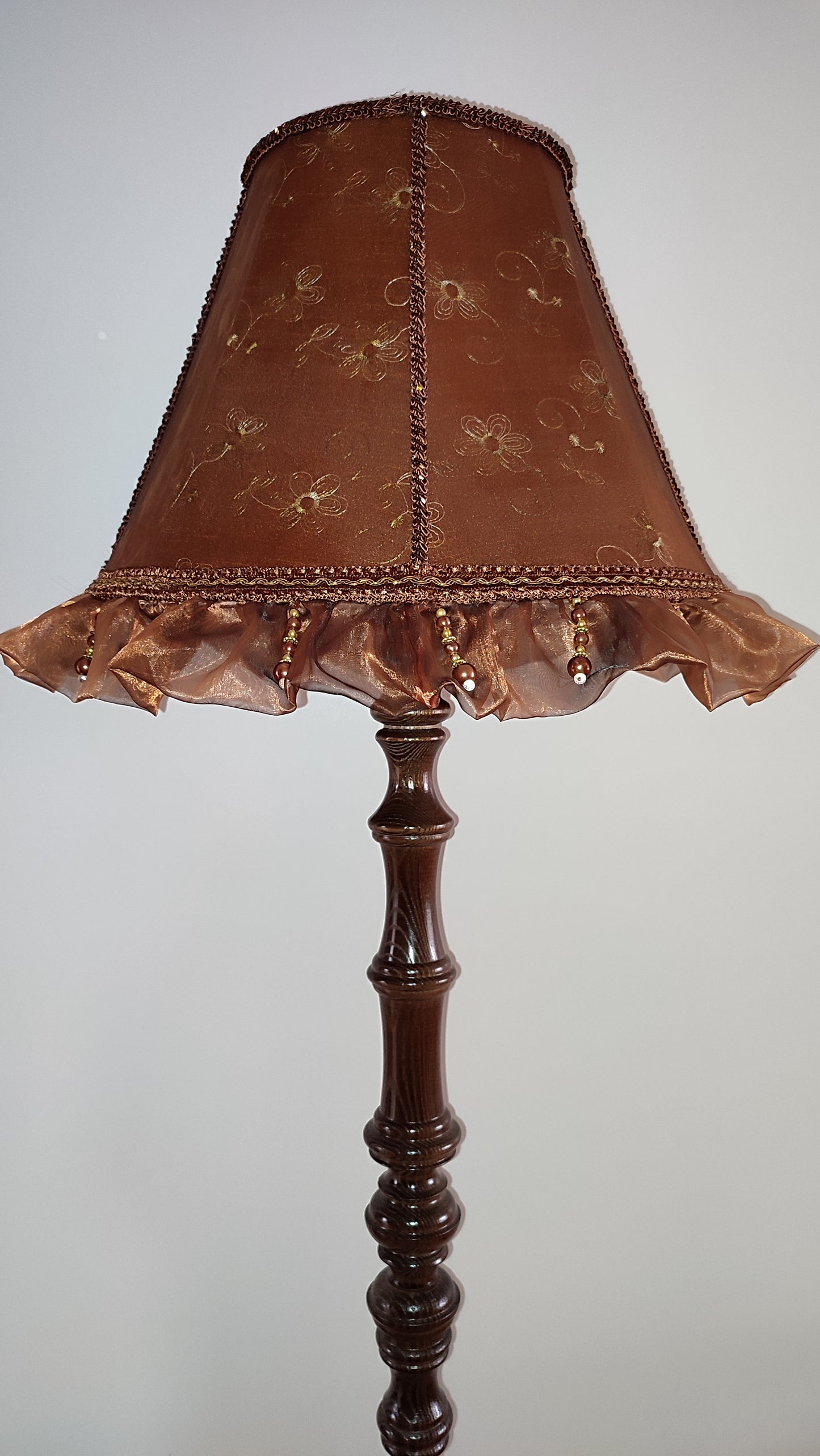 Lamp floor, unique lamp, Brown Vintage Floor Lamp, handmade home lamp, art deco lamp. 1107