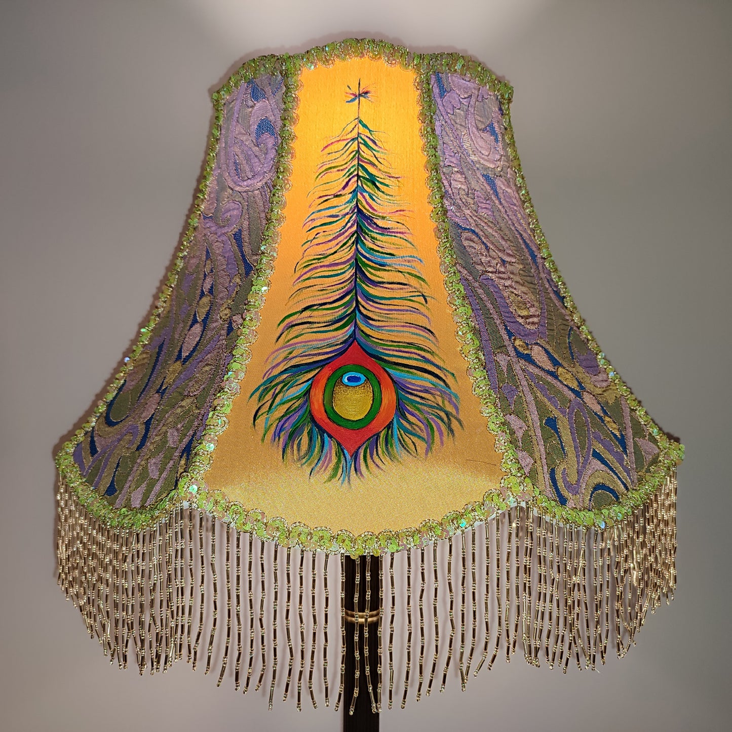 Lampshade. Enchanting Victorian Lampshade: Handcrafted with Peacock. PRODUCT TO ORDER. 2008