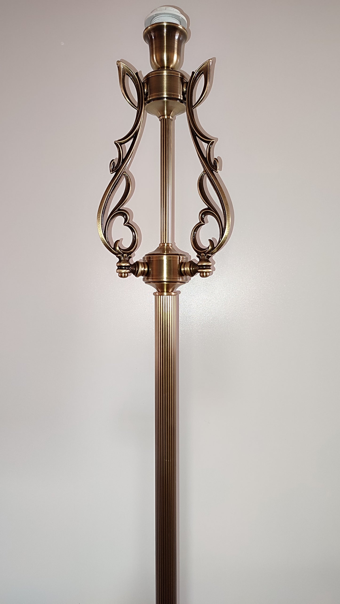 Floor lamp, lamp floor, brass lamp, fabric lamp shade, handmade home lamp. 4802