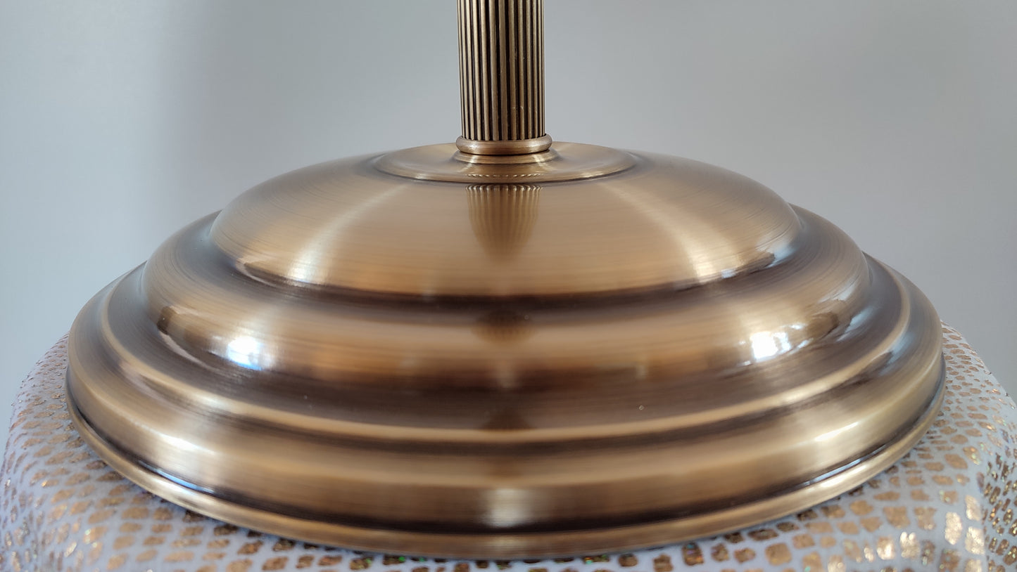 Floor lamp, lamp floor, brass lamp, fabric lamp shade, handmade home lamp. 4802