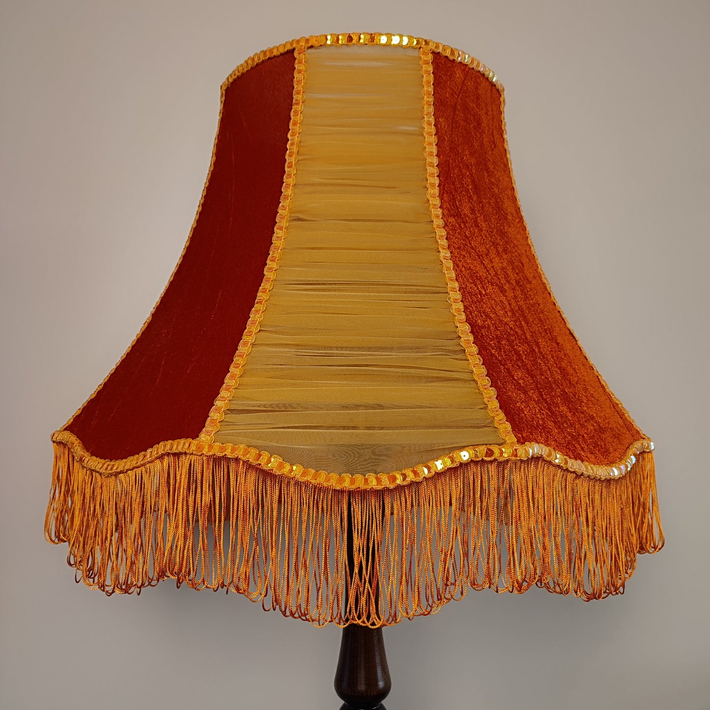 Lampshade orange, art deco lamp, unique lamp shades, lampshade for a floor lamp. 4704