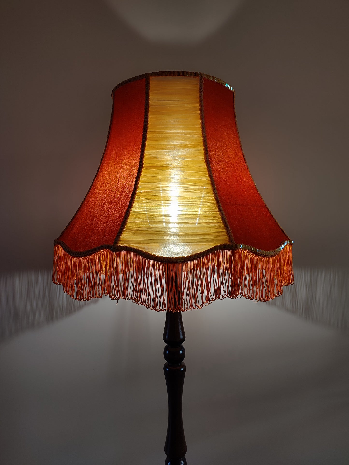 Lampshade orange, art deco lamp, unique lamp shades, lampshade for a floor lamp. 4704