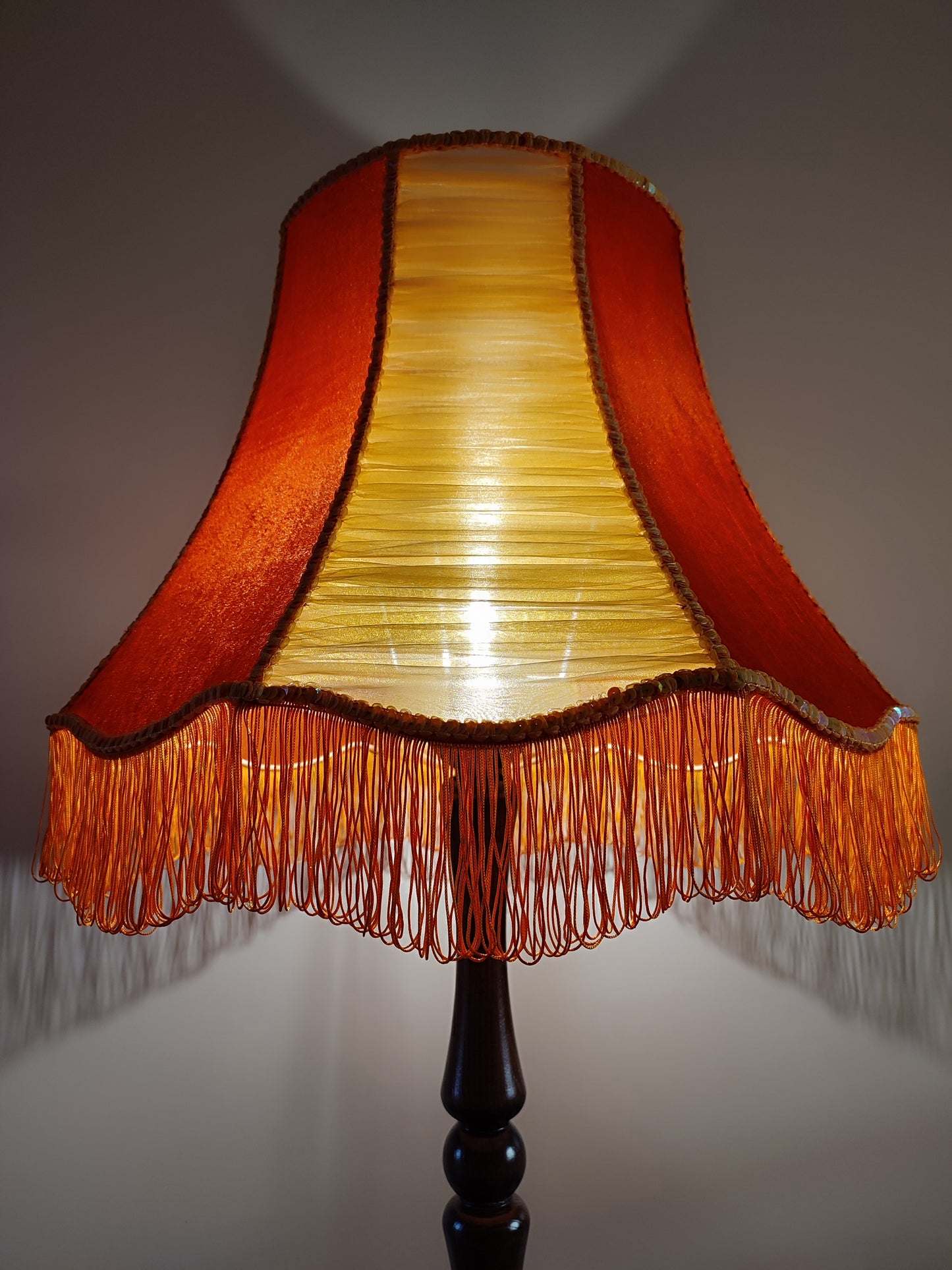 Lampshade orange, art deco lamp, unique lamp shades, lampshade for a floor lamp. 4704