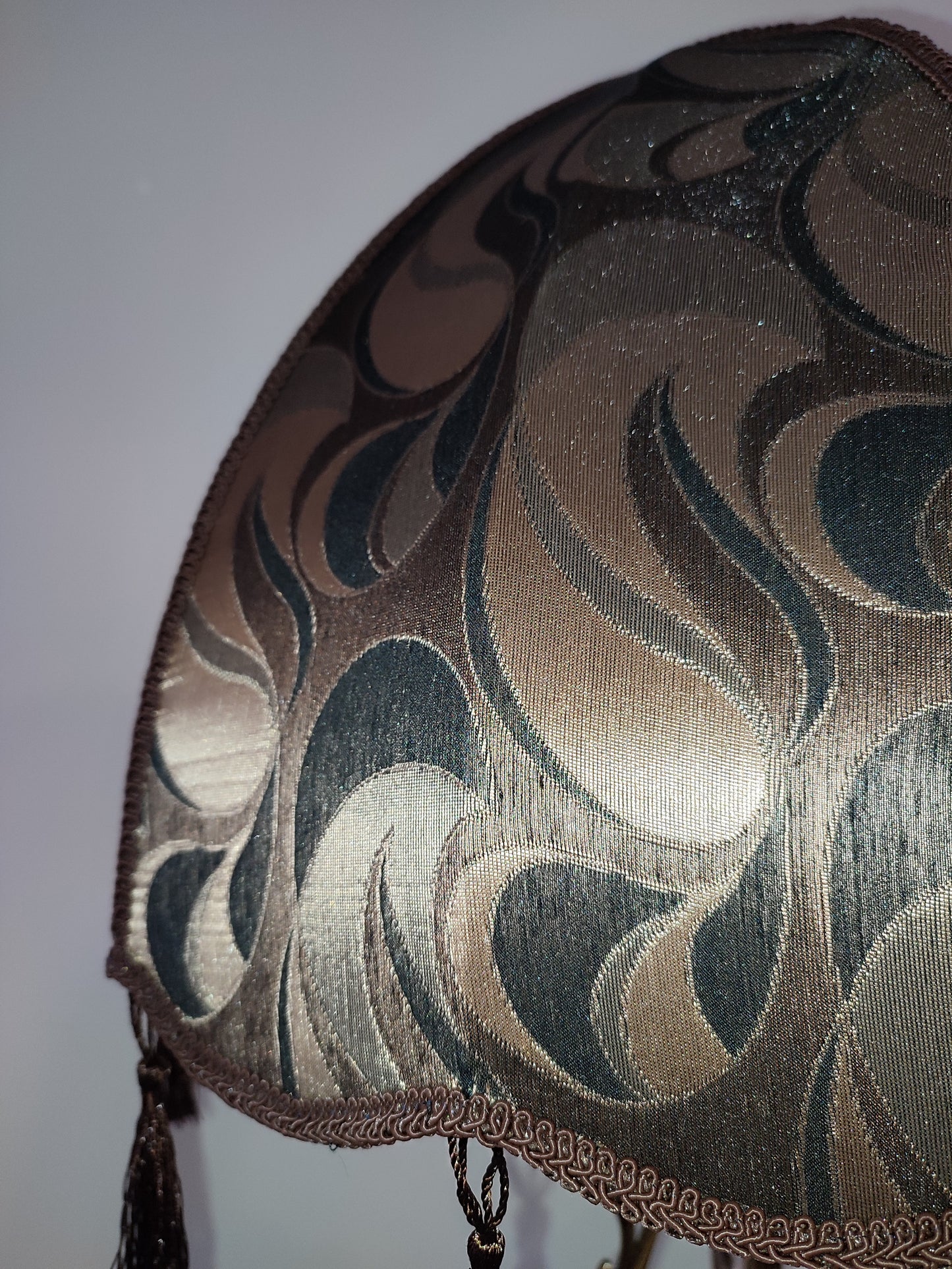 Floor lamp, lamp floor, brass lamp, fabric lamp shade, handmade home lamp. 4802