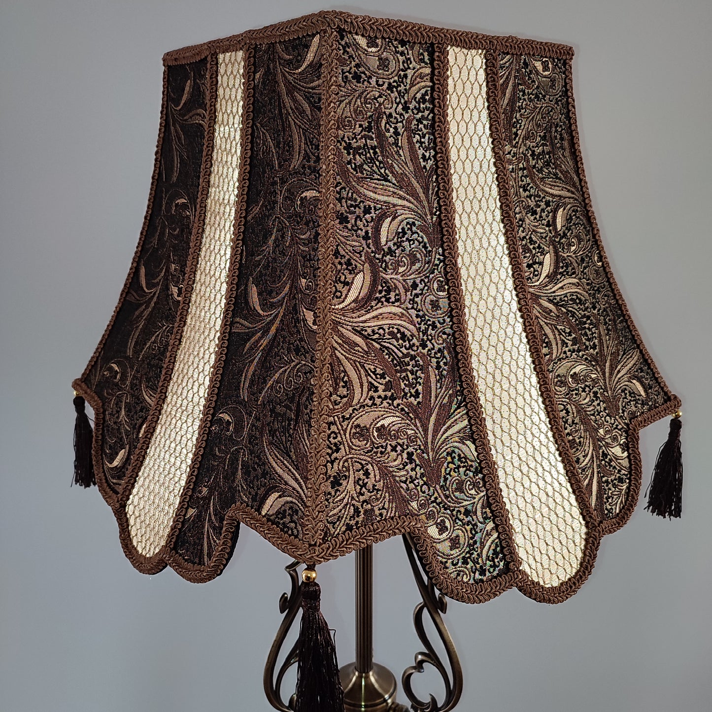 Lampshade, fabric lamp shade, unique lamp shades, art deco lamp. 6005