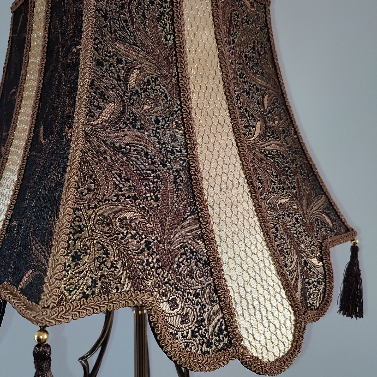 Lampshade, fabric lamp shade, unique lamp shades, art deco lamp. 6005