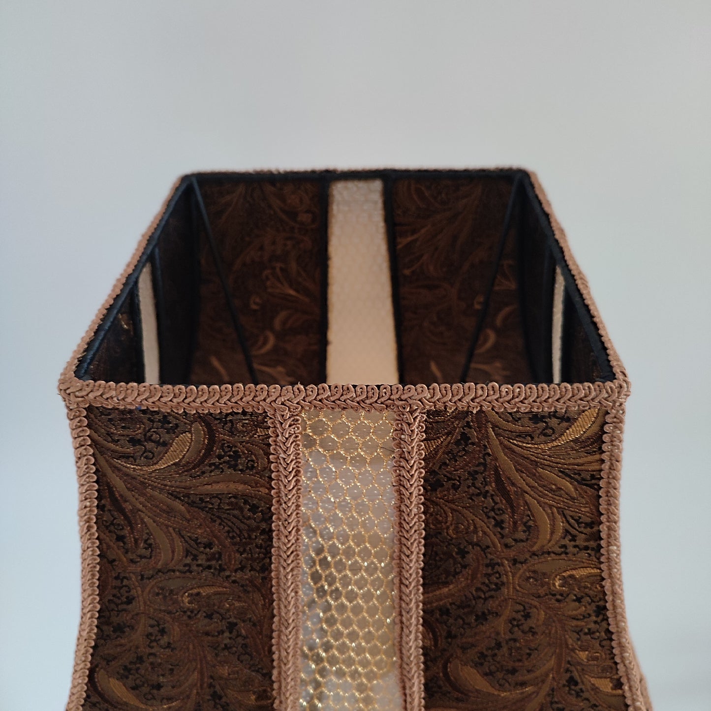 Lampshade, fabric lamp shade, unique lamp shades, art deco lamp. 6005