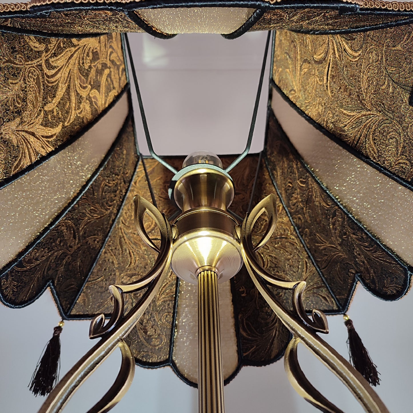 Lampshade, fabric lamp shade, unique lamp shades, art deco lamp. 6005