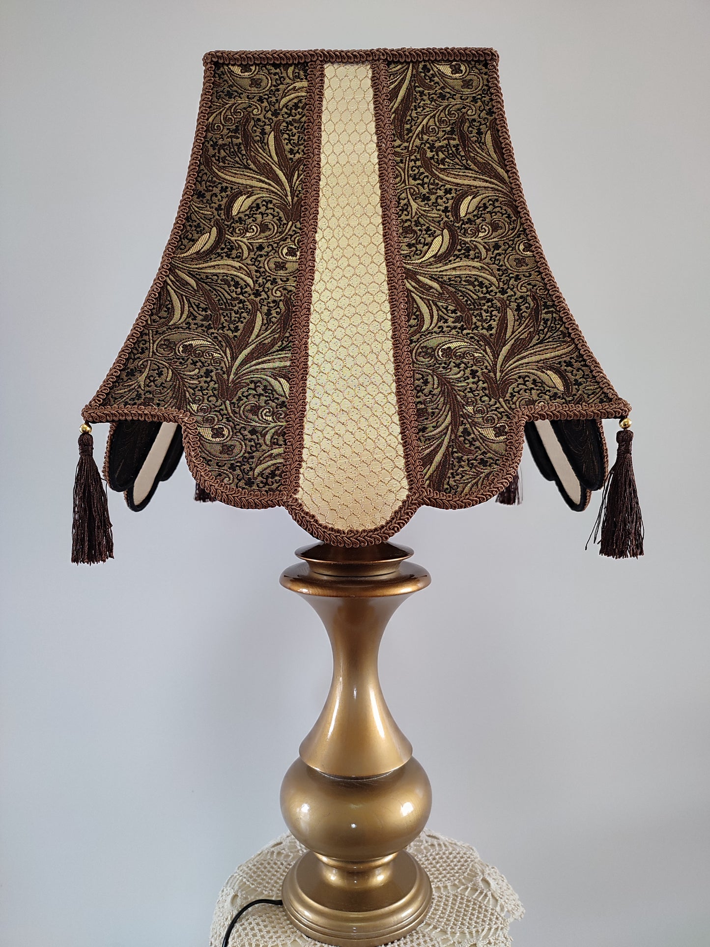 Lampshade, fabric lamp shade, unique lamp shades, art deco lamp. 6005