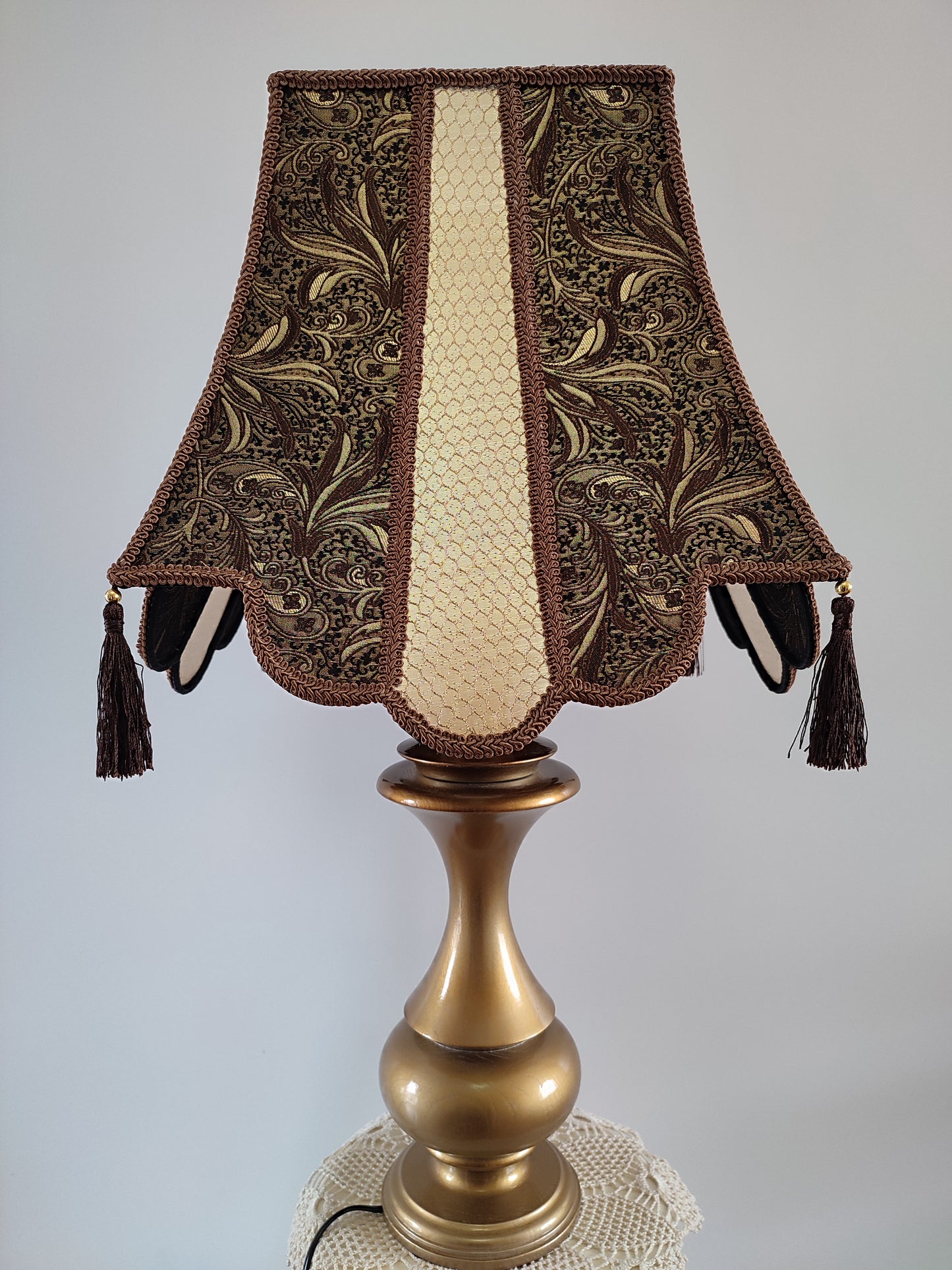 Lampshade, fabric lamp shade, unique lamp shades, art deco lamp. 6005