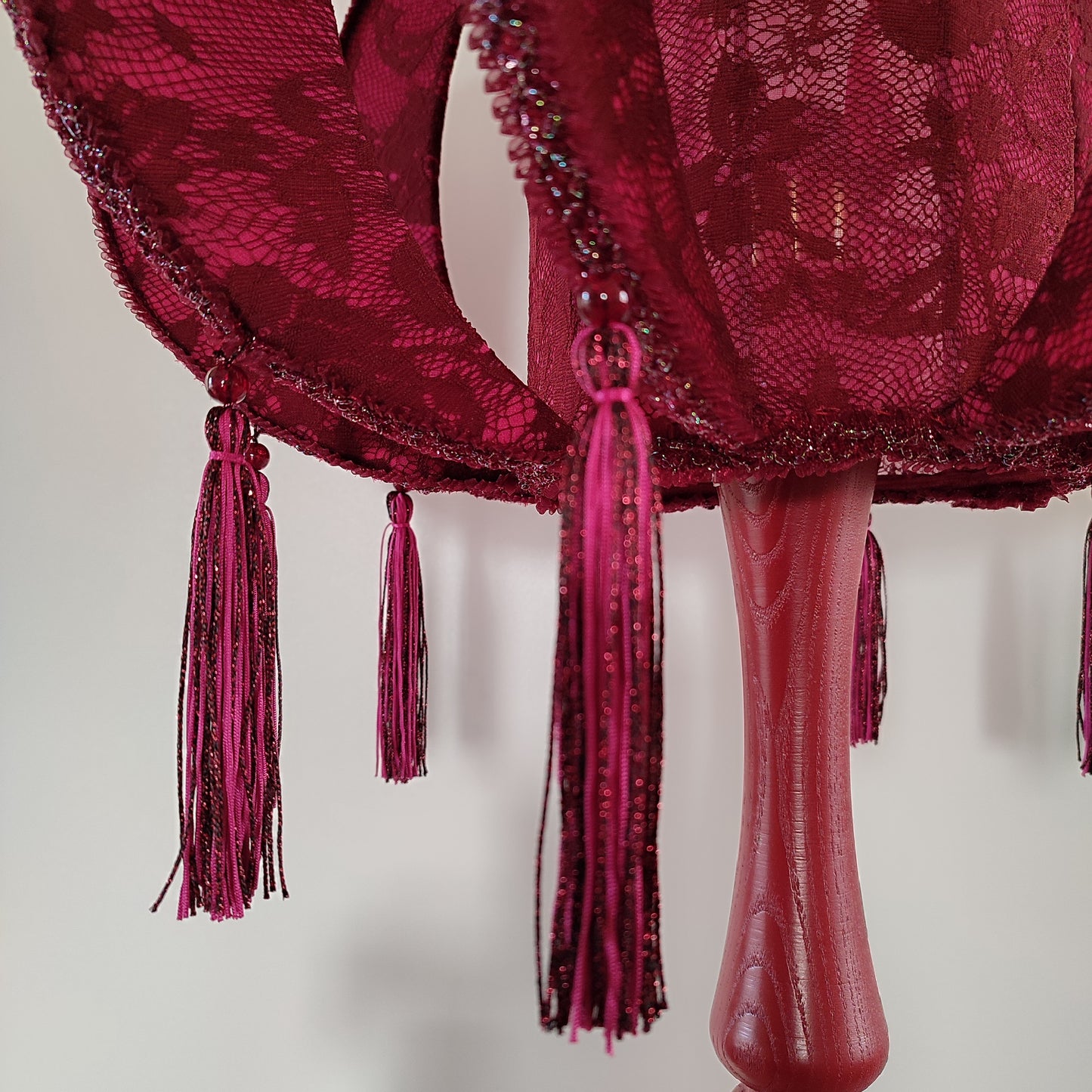 Lampshade, red lampshade, fabric lampshade, retro shades. 8201
