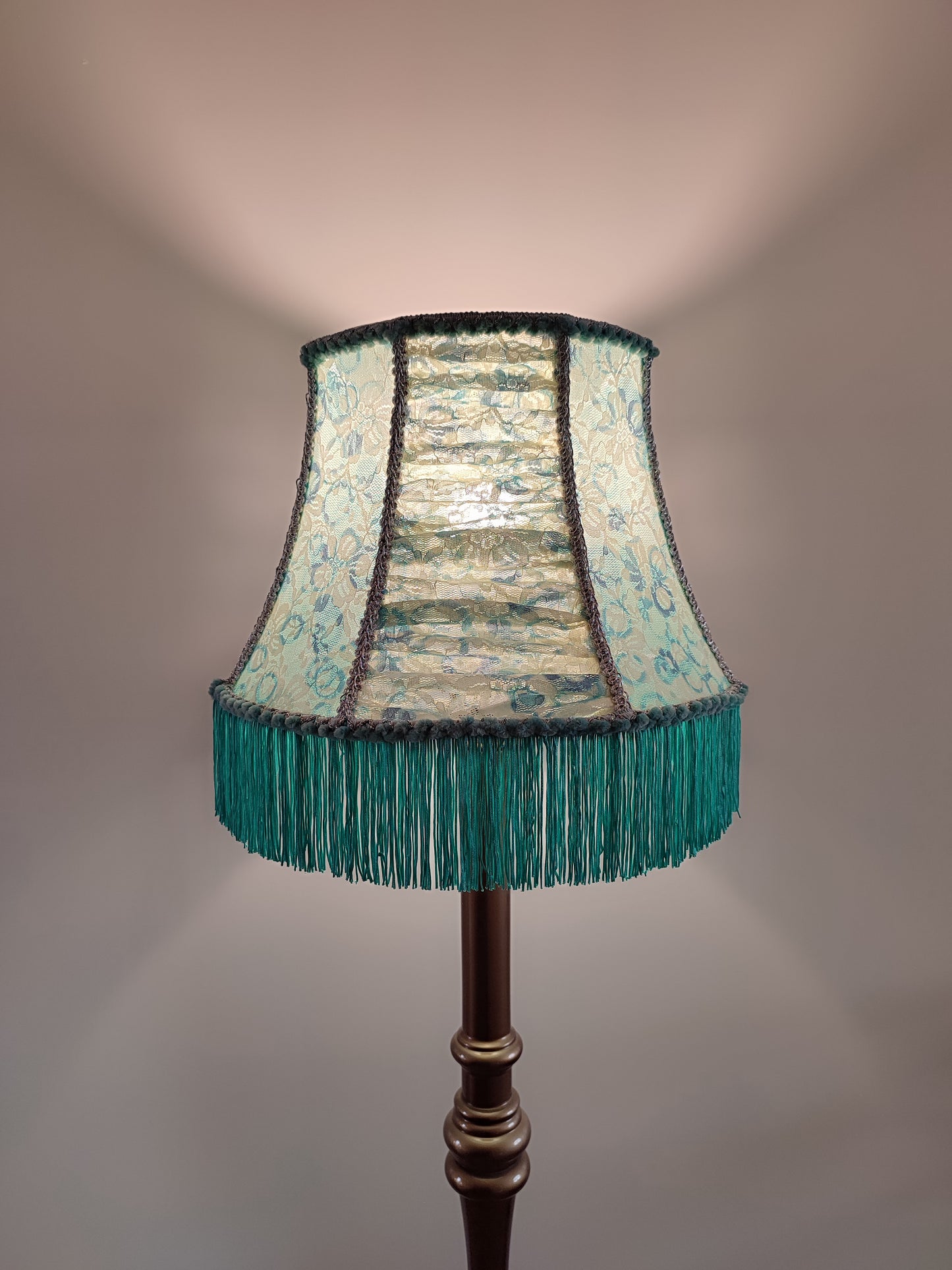 Lampshade with artistic painting of a parrot, for a unique floor lamp, original interior. № 5311