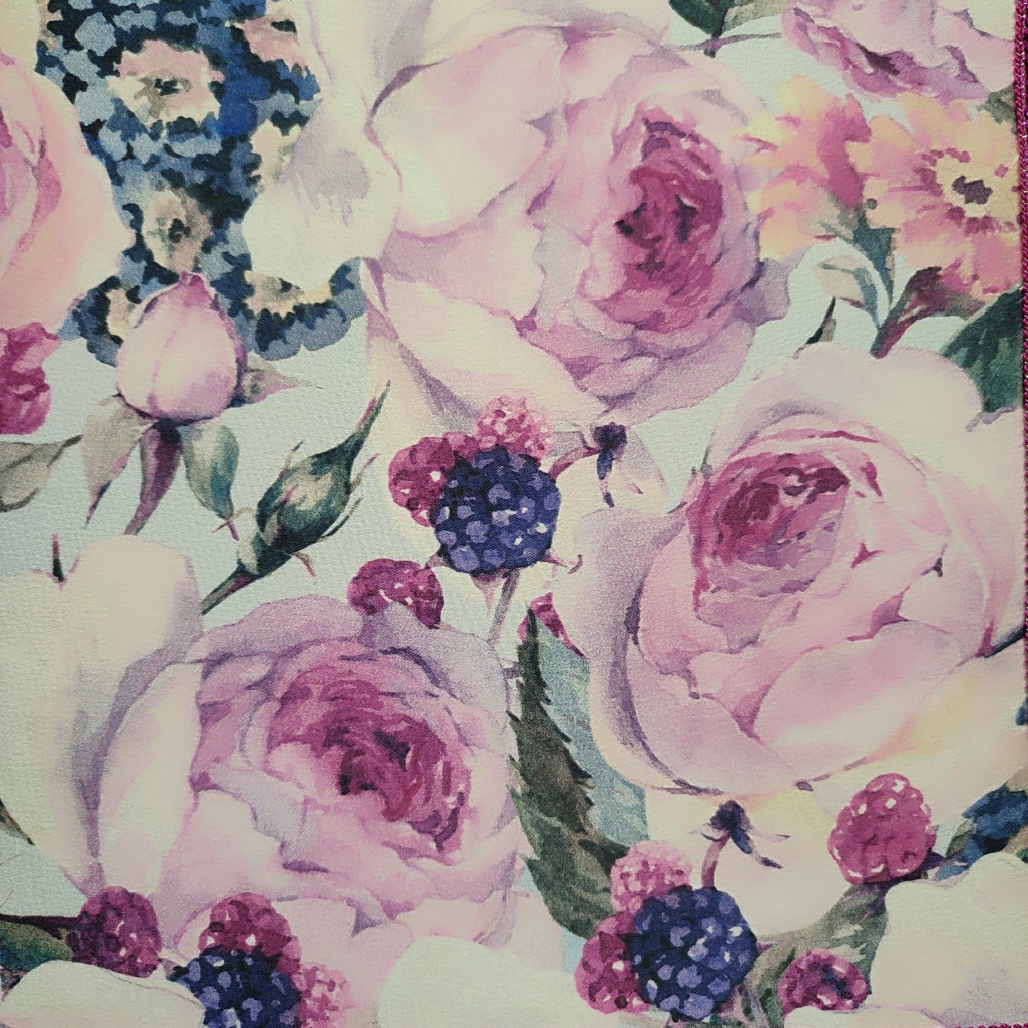 Art deco Lampshade Purple Silk, Floral Pattern, Fringe, Handmade. 2804