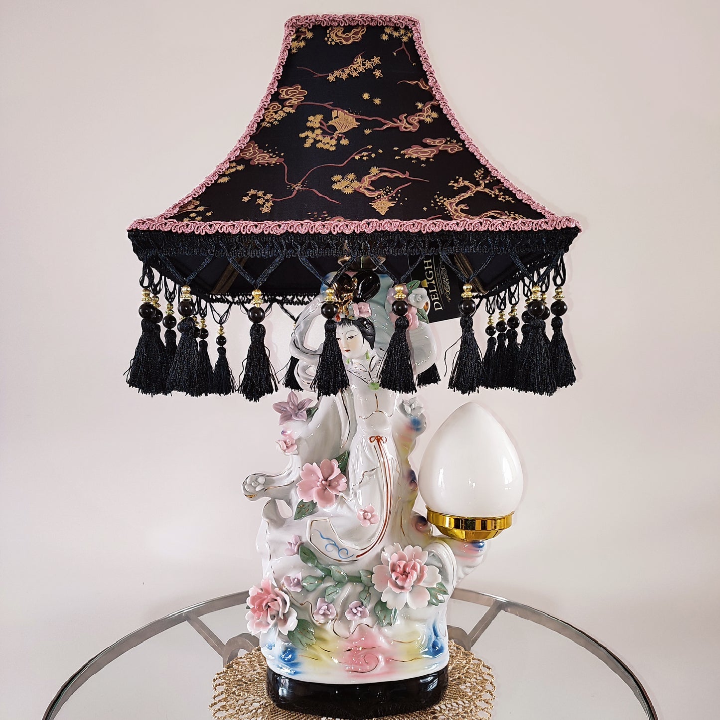 Table lamp, custom base, decorative lamp, Japanese-style lamp. PRODUCT TO ORDER. 3001