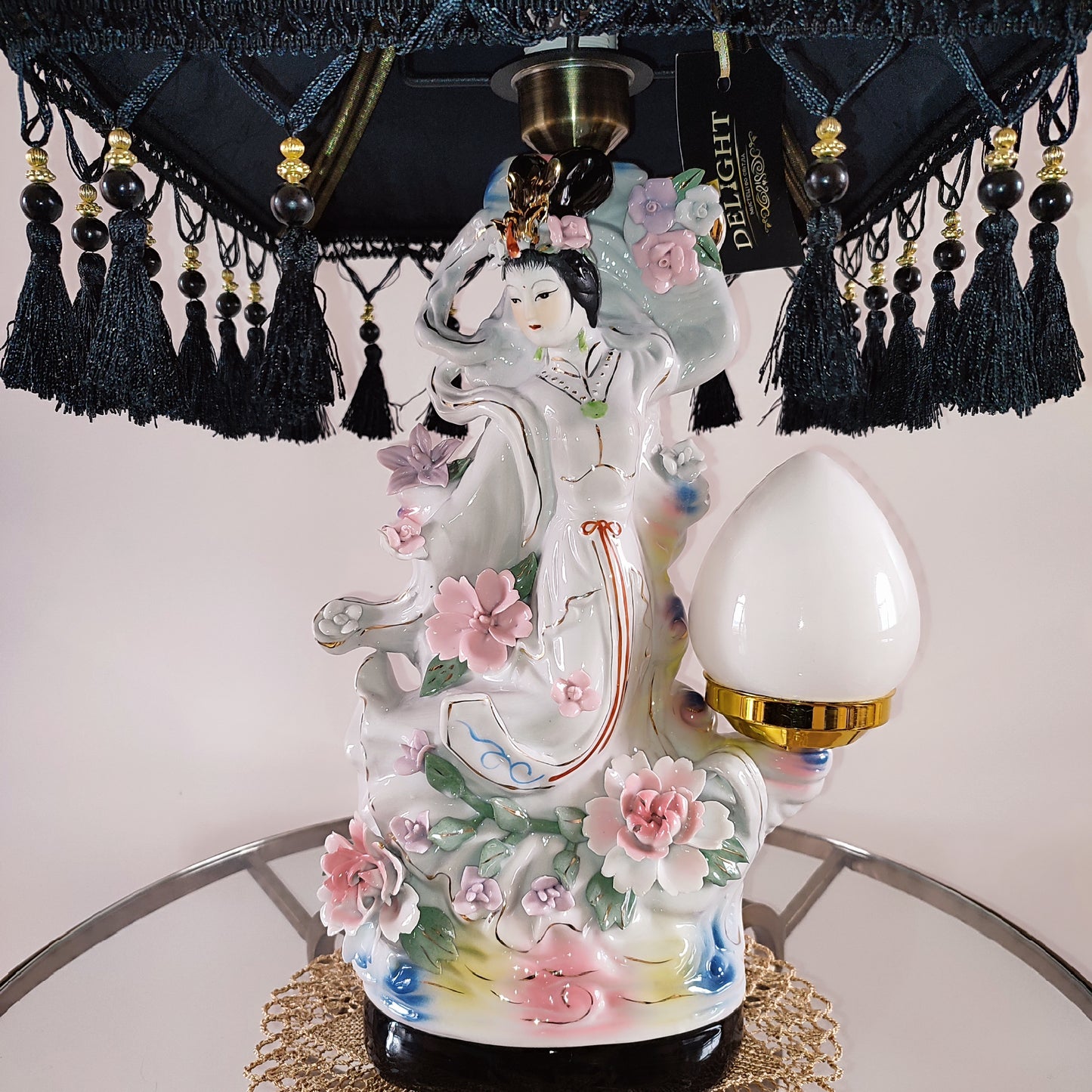 Table lamp, custom base, decorative lamp, Japanese-style lamp. PRODUCT TO ORDER. 3001