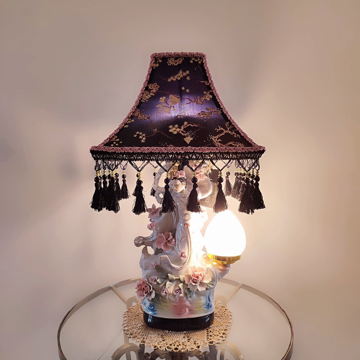 Table lamp, custom base, decorative lamp, Japanese-style lamp. PRODUCT TO ORDER. 3001