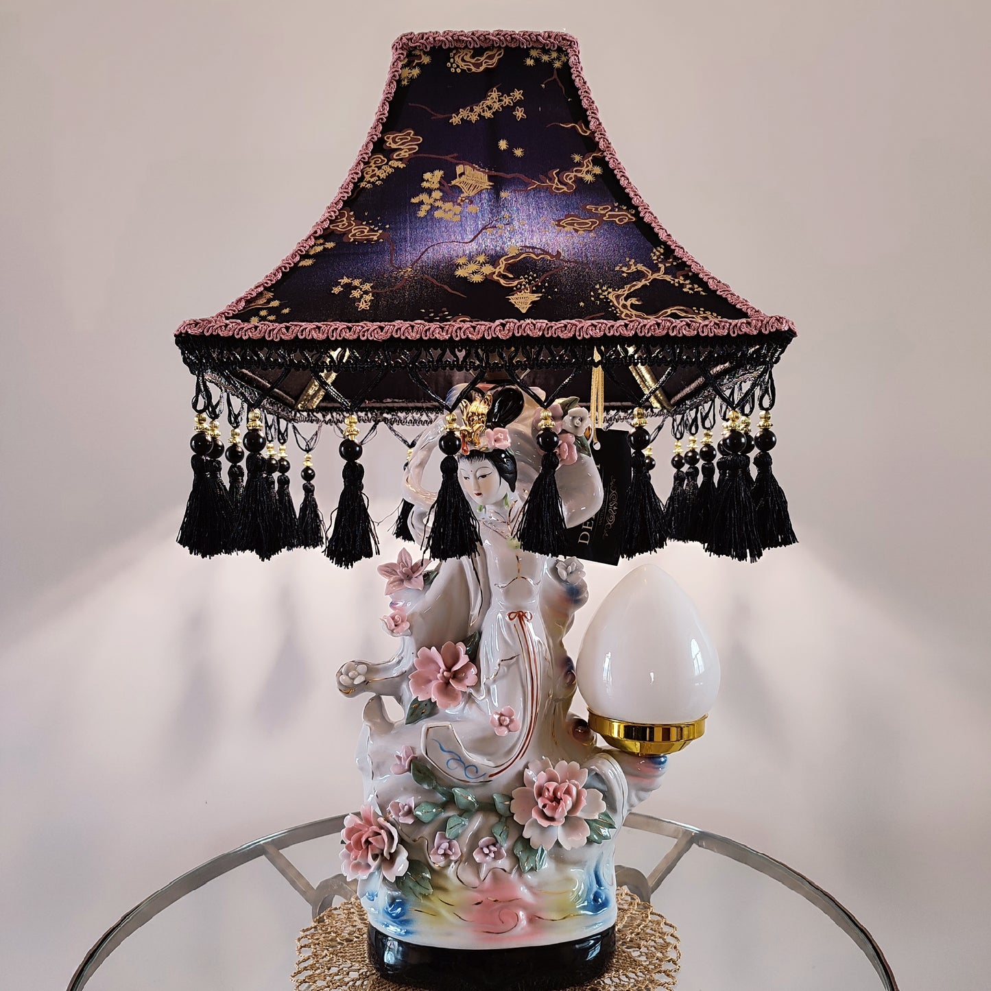 Table lamp, custom base, decorative lamp, Japanese-style lamp. PRODUCT TO ORDER. 3001