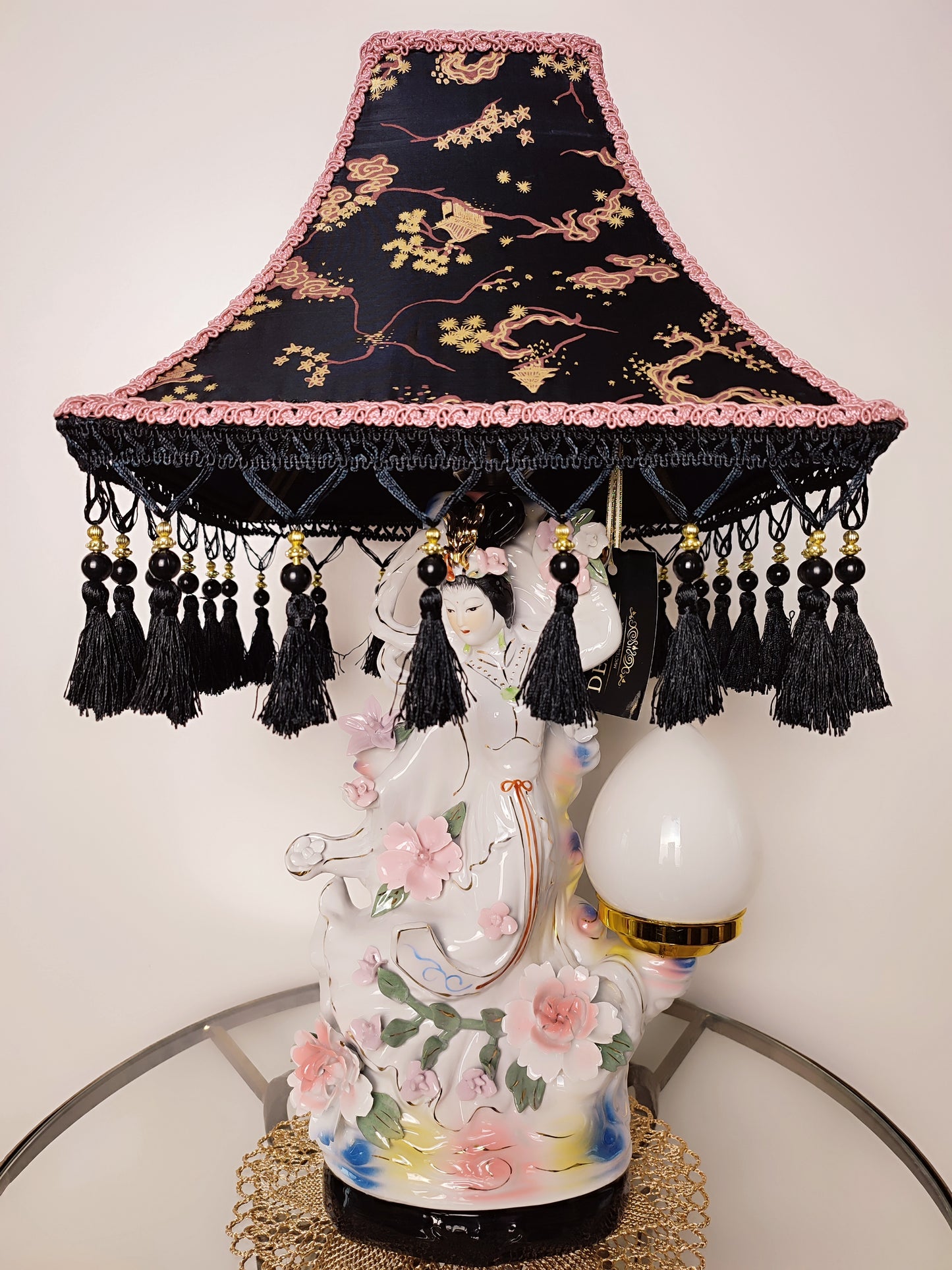 Table lamp, custom base, decorative lamp, Japanese-style lamp. PRODUCT TO ORDER. 3001
