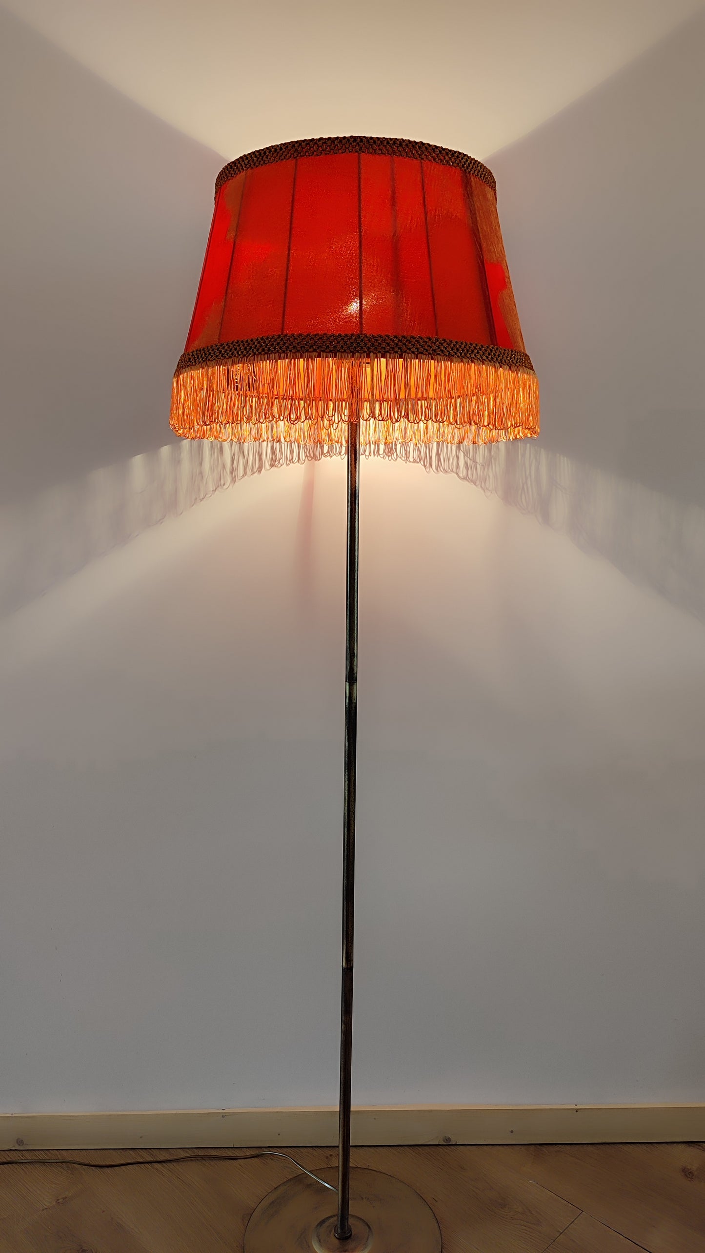 Wholesale floor lamp Tallinn 07 - elegant floor lamp with orange velvet shade