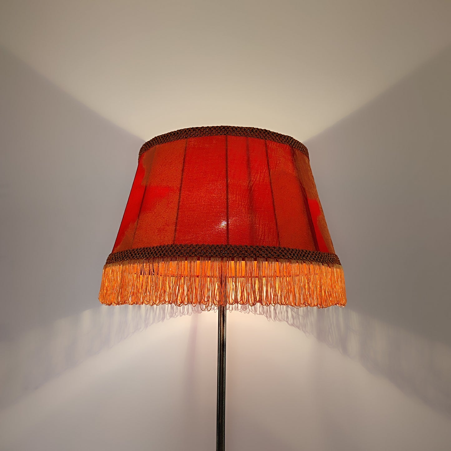Wholesale floor lamp Tallinn 07 - elegant floor lamp with orange velvet shade